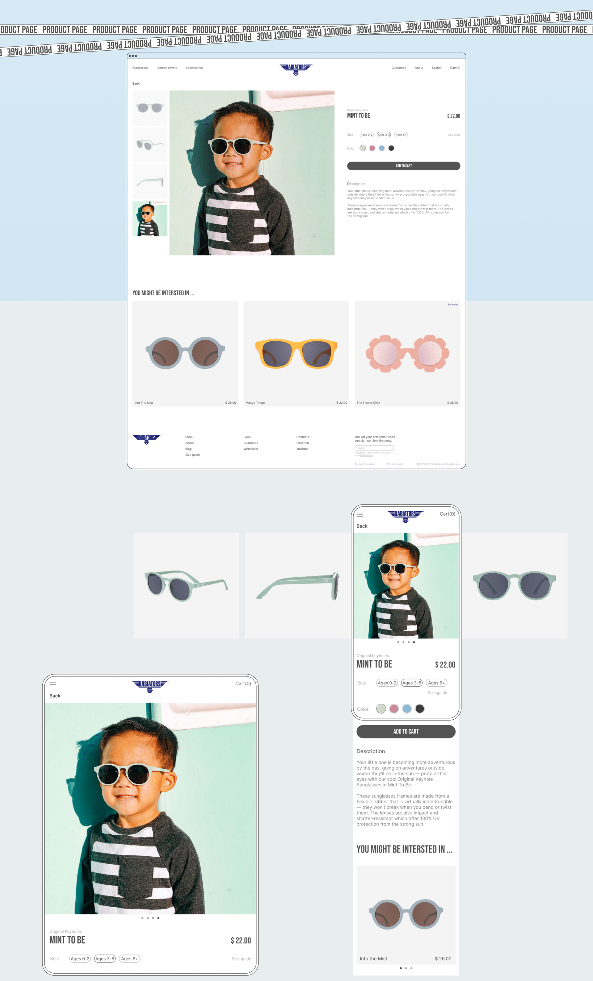 Babiators | e-commerce redesign — Изображение №5 — Интерфейсы на Dprofile