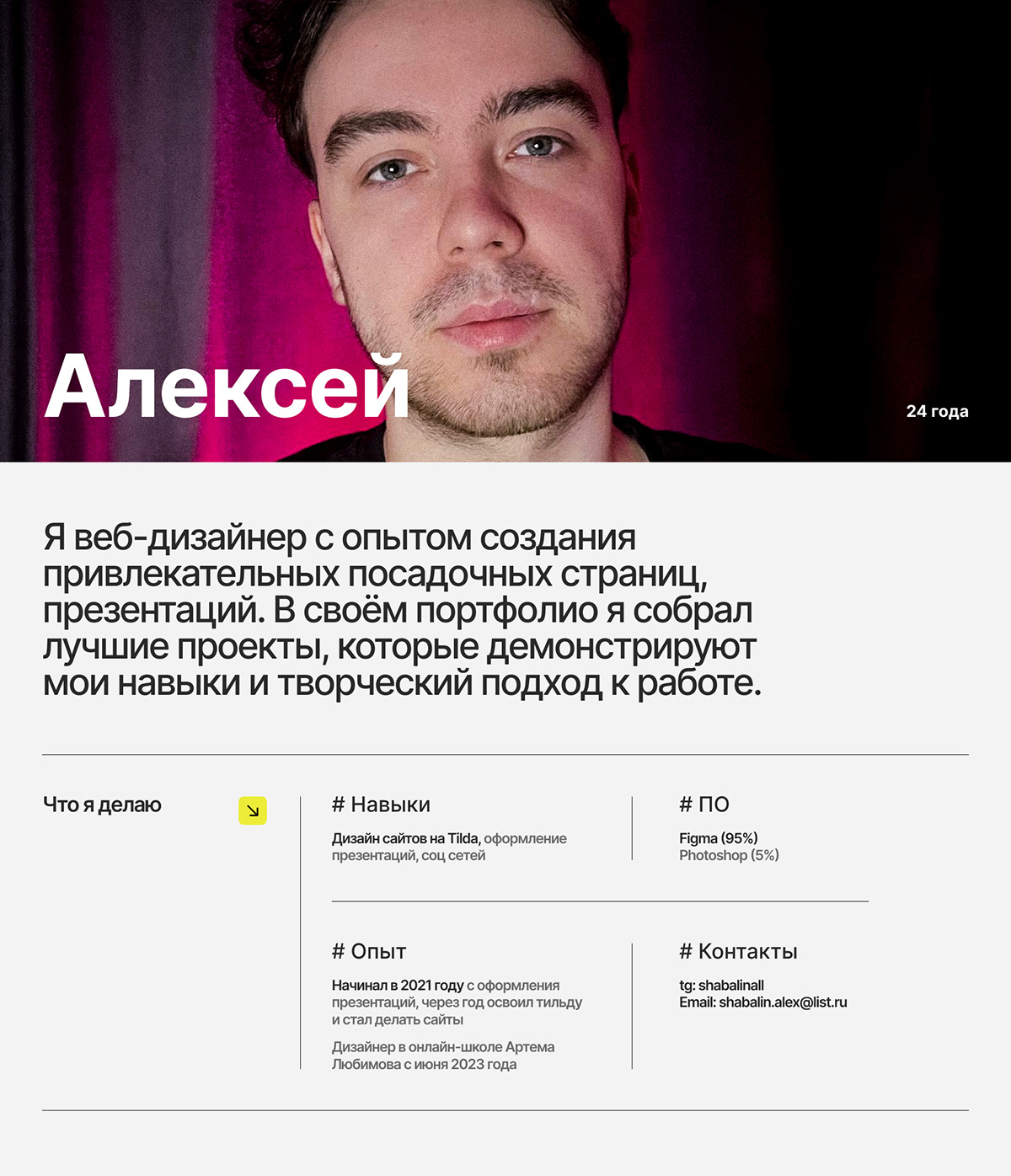 Portfolio 2024 | Web-design — Изображение №2 — Интерфейсы, Маркетинг на Dprofile