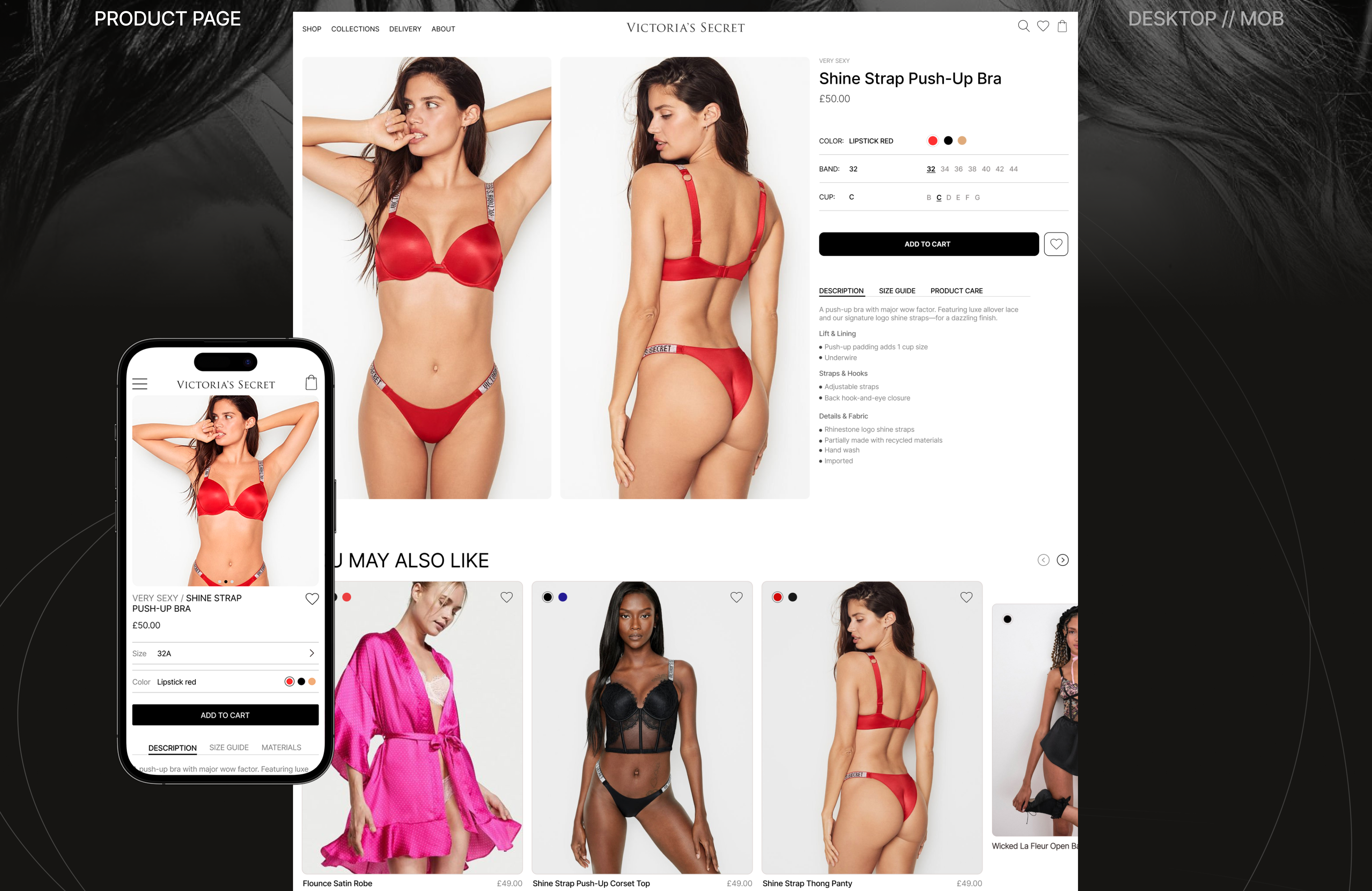 Victoria's secret | E-commerce website redesign — Изображение №17 — Интерфейсы, Графика на Dprofile