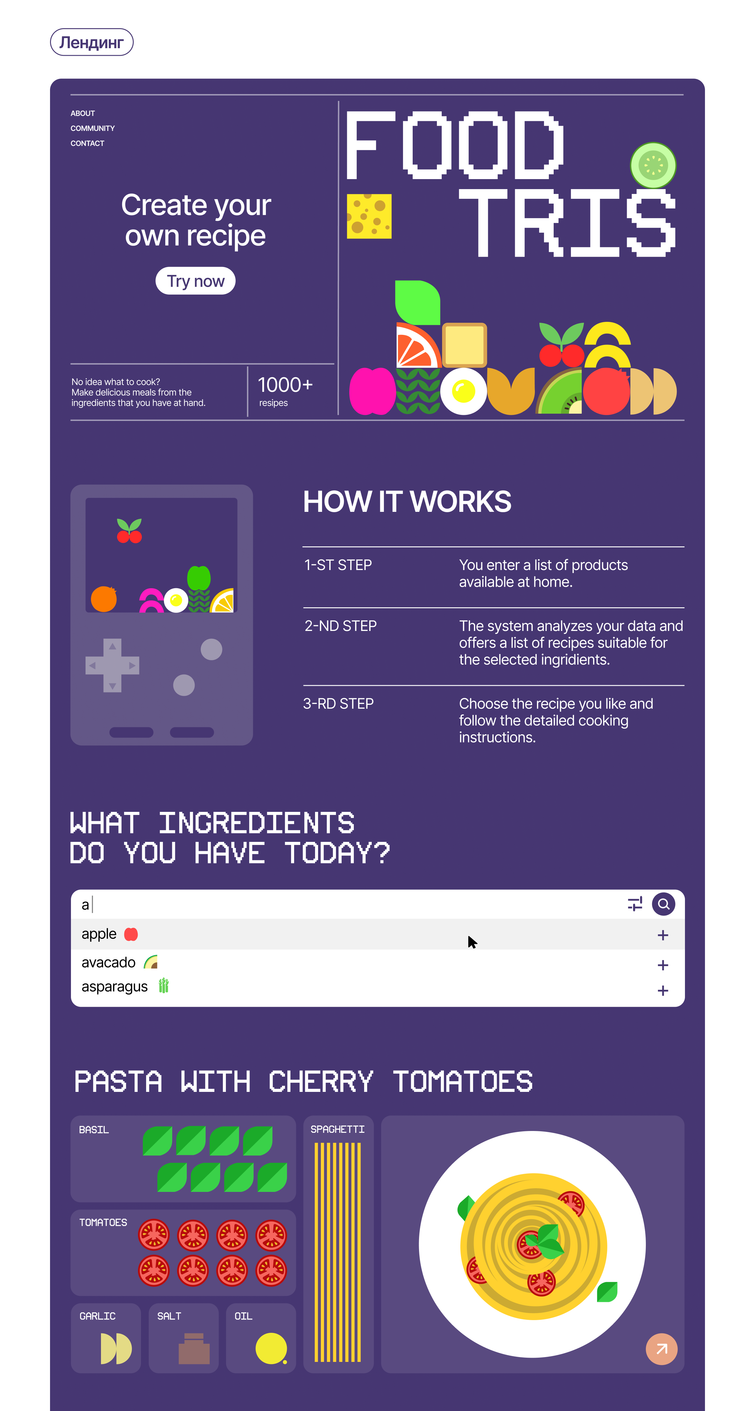 Foodtris / Кулинарный сервис — Изображение №5 — Брендинг, Интерфейсы на Dprofile