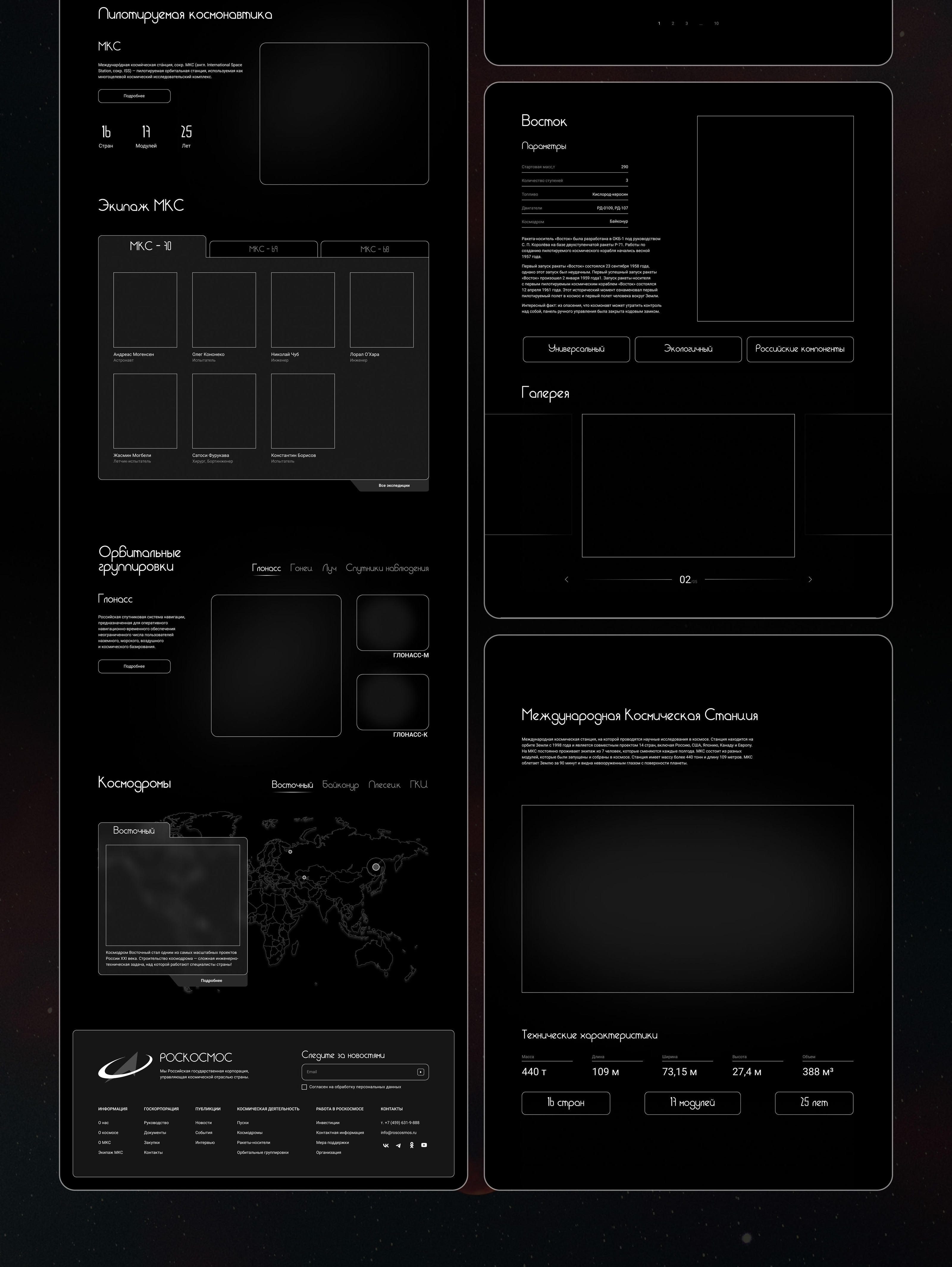 РОСКОСМОС | Redesign concept — Изображение №5 — Интерфейсы на Dprofile