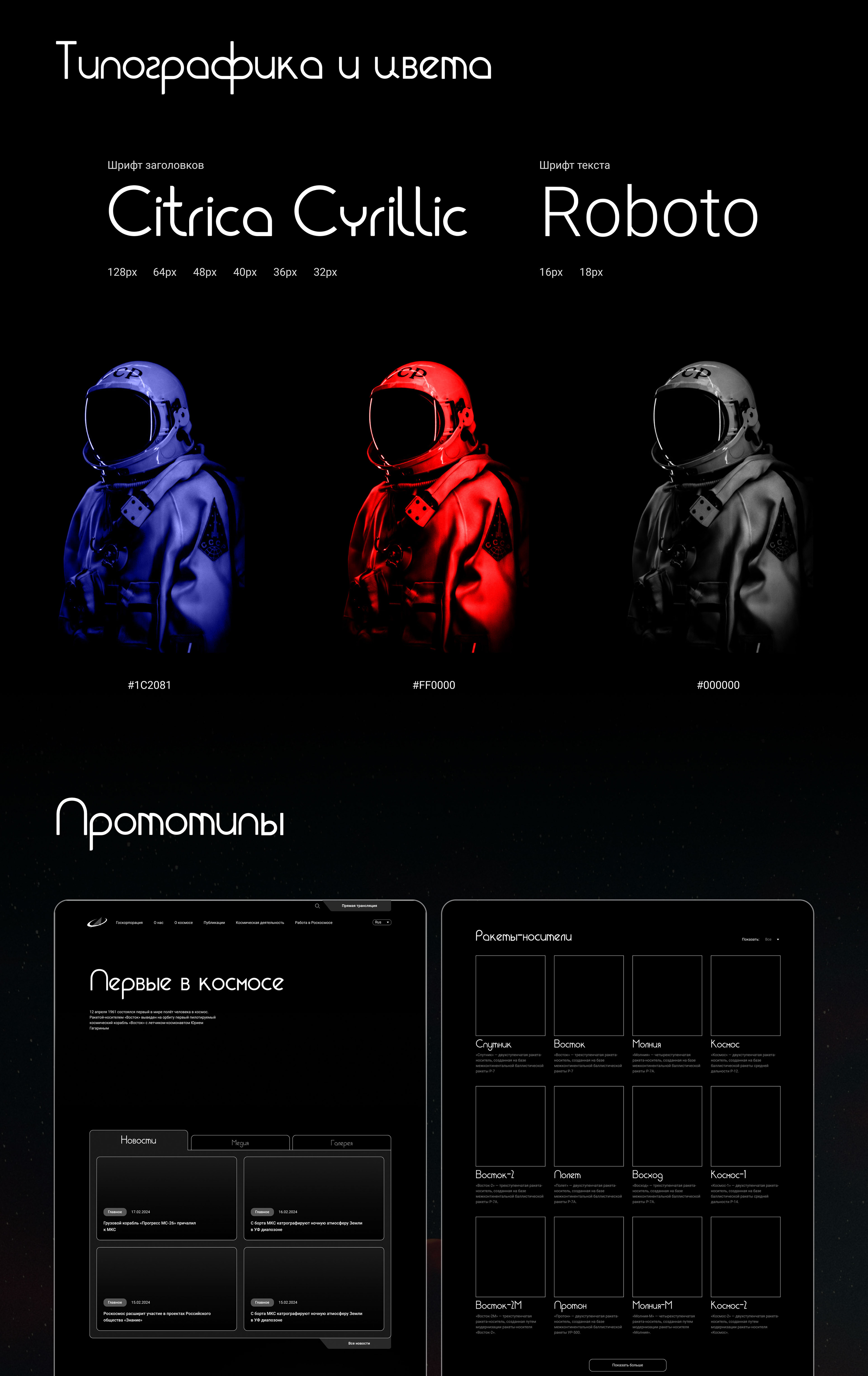 РОСКОСМОС | Redesign concept — Изображение №4 — Интерфейсы на Dprofile