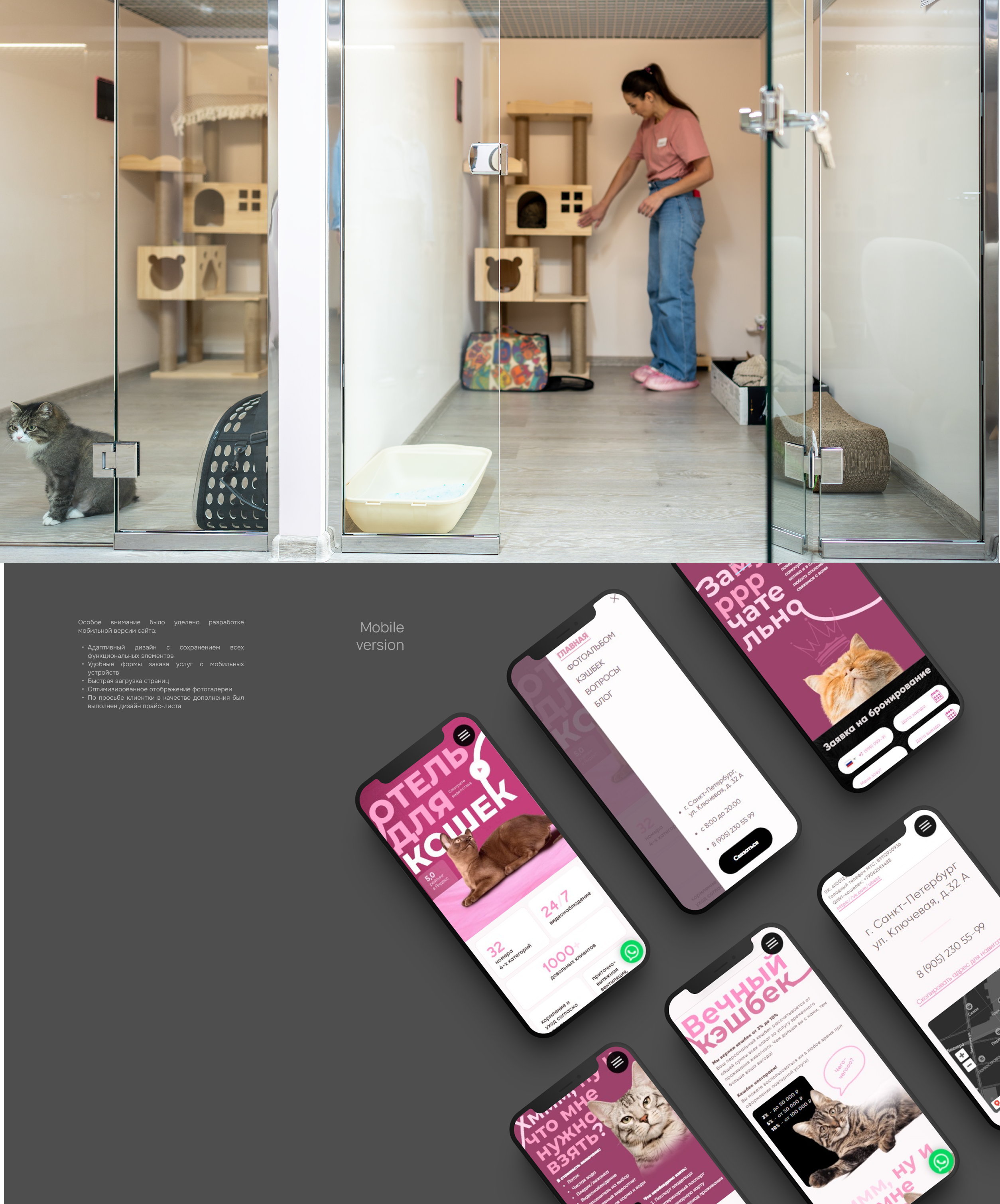 Сайт для зоогостиницы “Котико” — Изображение №3 — Интерфейсы, Графика на Dprofile