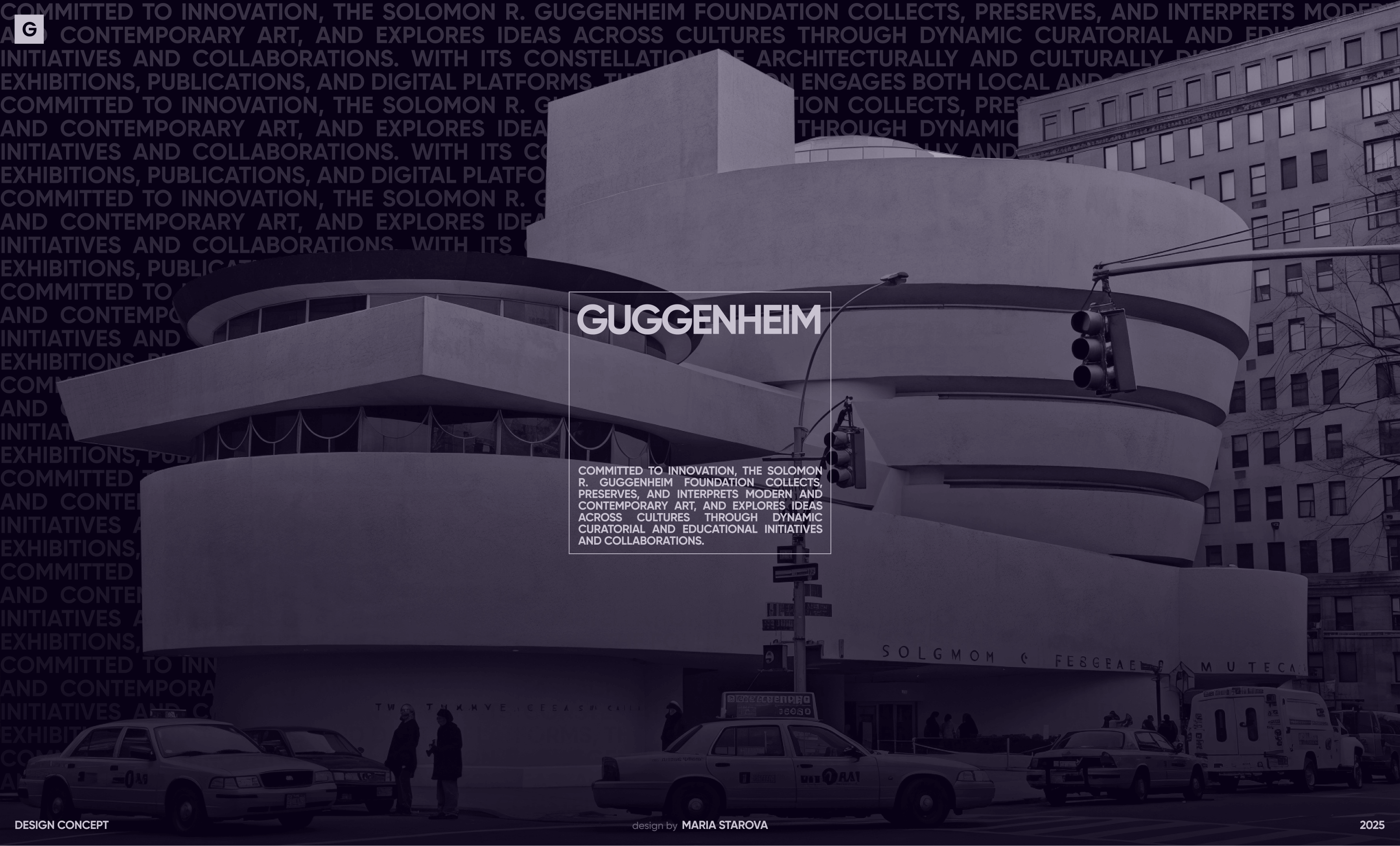 Guggenheim Museum | Corporate Website — Изображение №1 — Интерфейсы на Dprofile