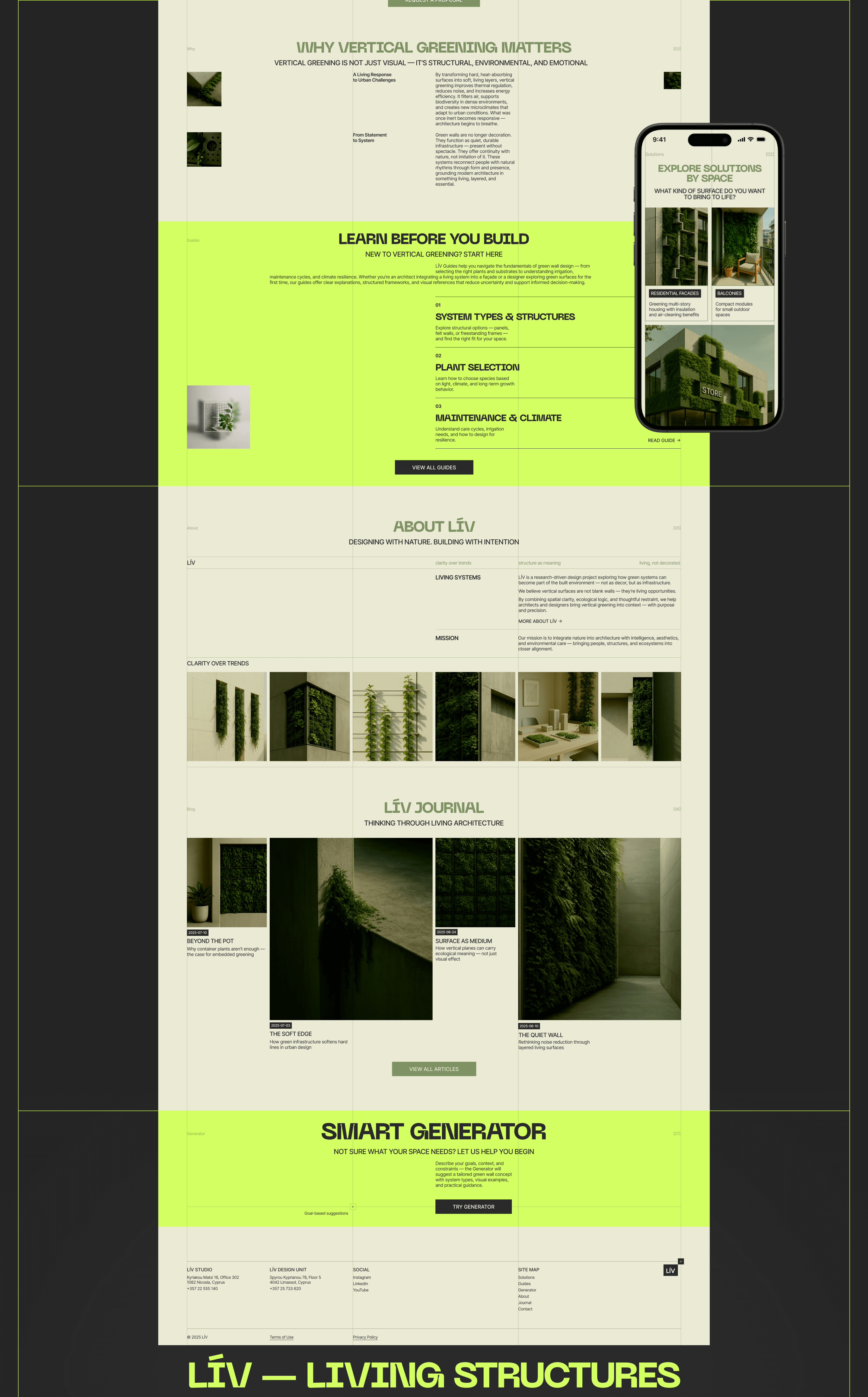 LÍV — Living Structures | Corporate Website — Изображение №4 — Интерфейсы на Dprofile