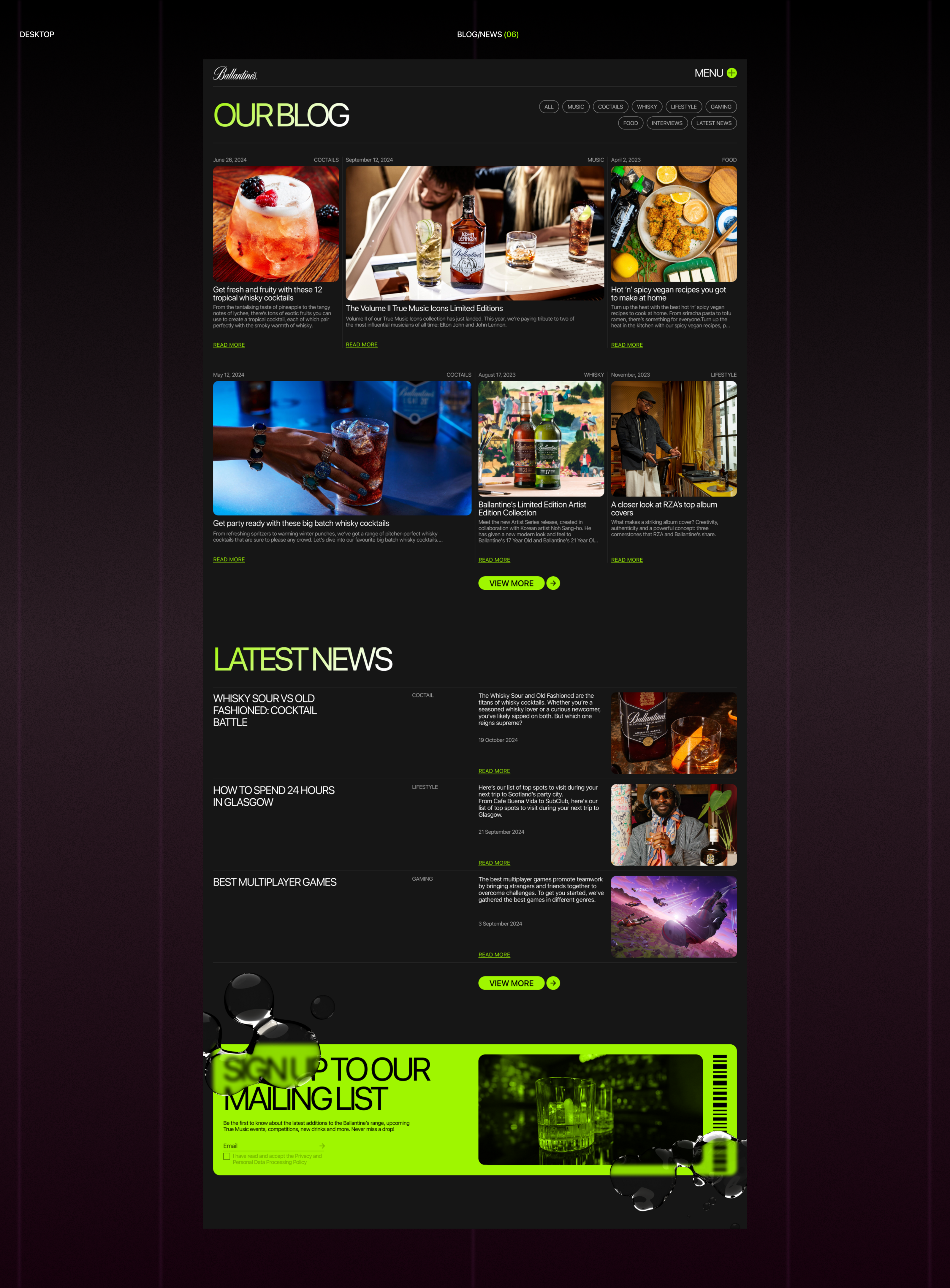 Ballantine’s — Изображение №14 — Интерфейсы, Графика на Dprofile