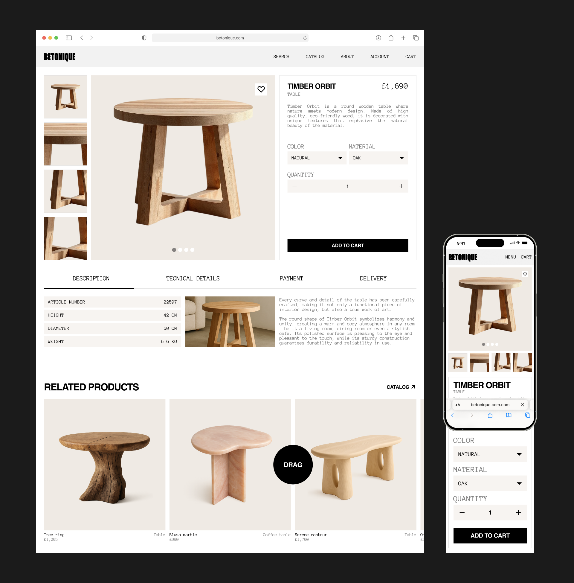 BETONIQUE |UI/UX Design — Изображение №10 — Интерфейсы на Dprofile