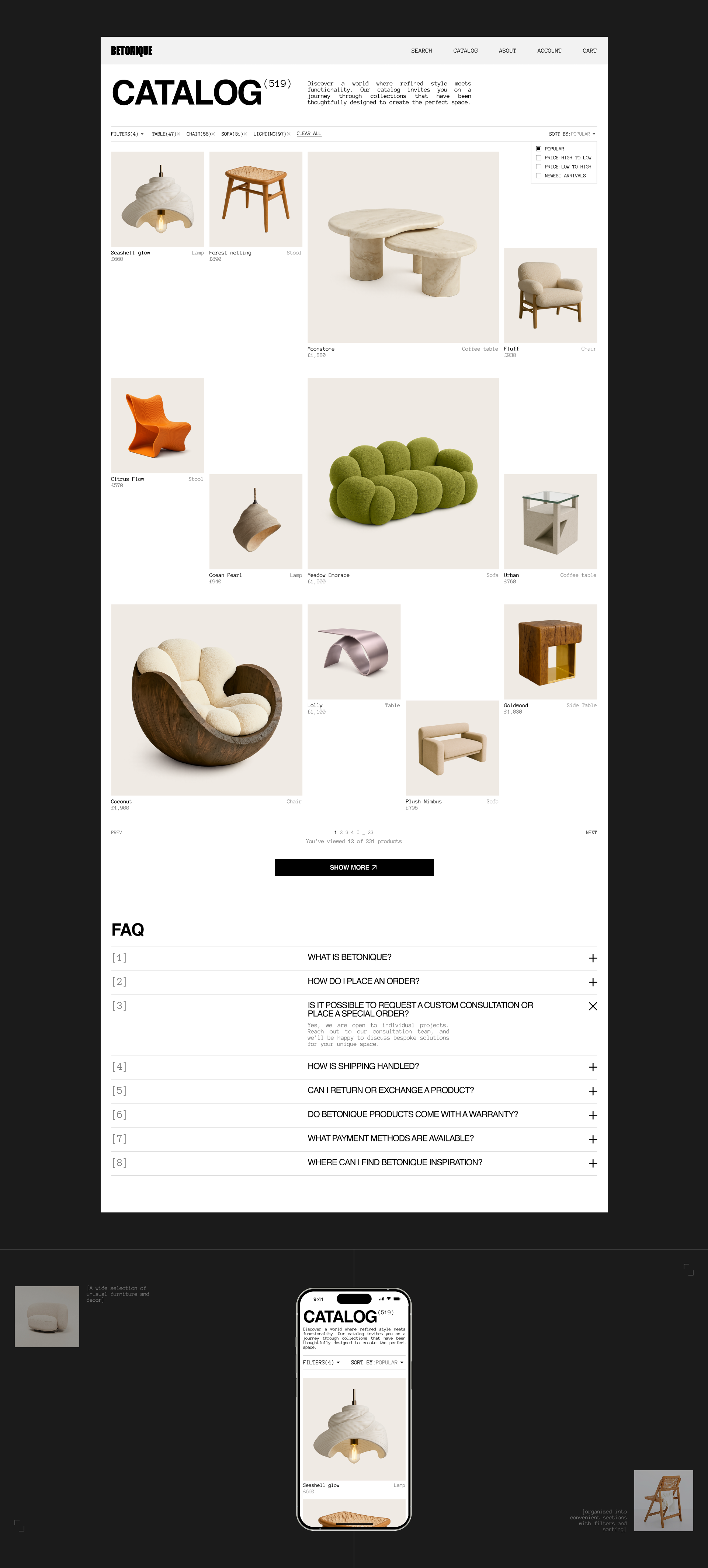 BETONIQUE |UI/UX Design — Изображение №7 — Интерфейсы на Dprofile