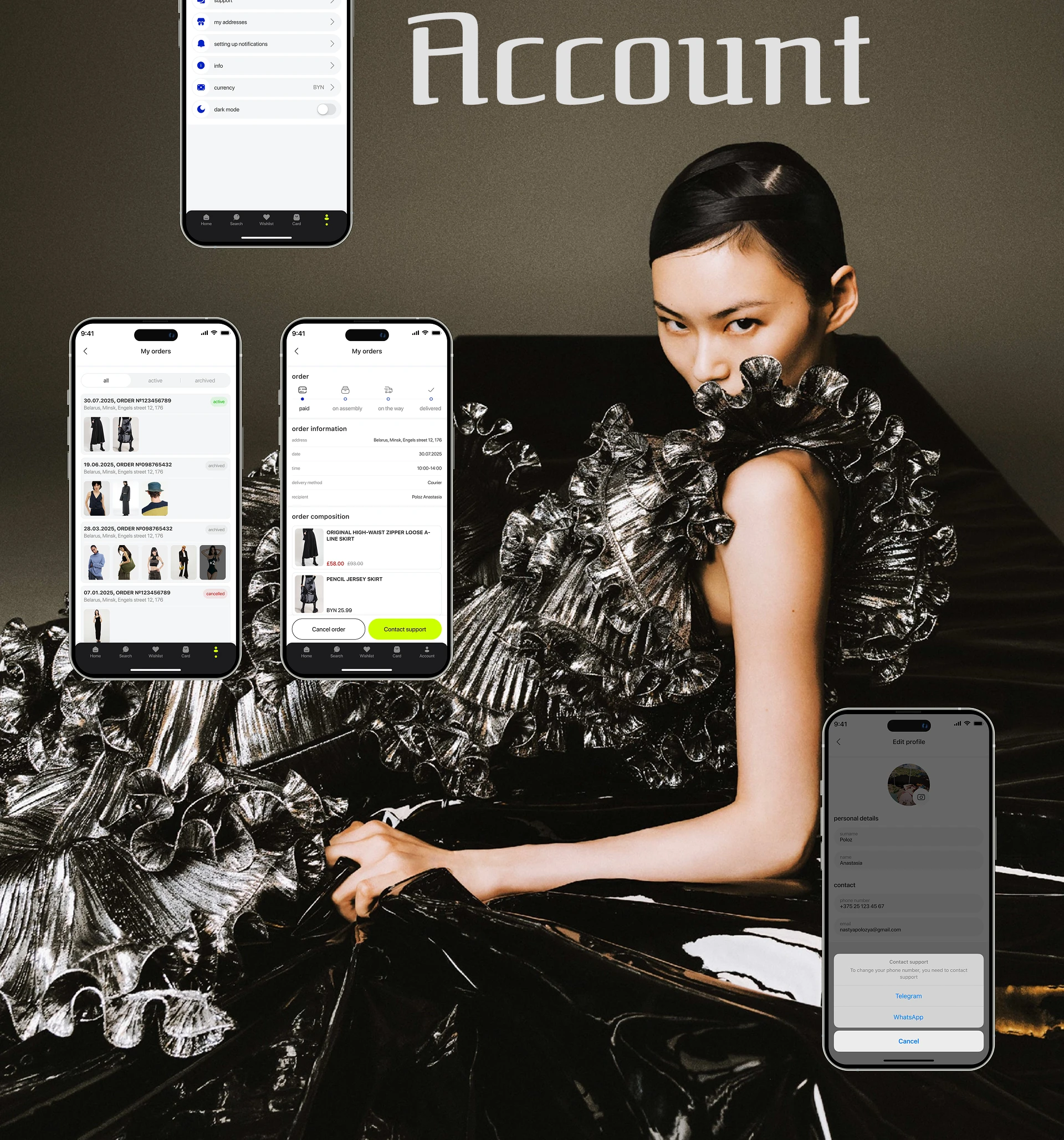 Mobile application Online store Qens — Изображение №16 — Интерфейсы на Dprofile