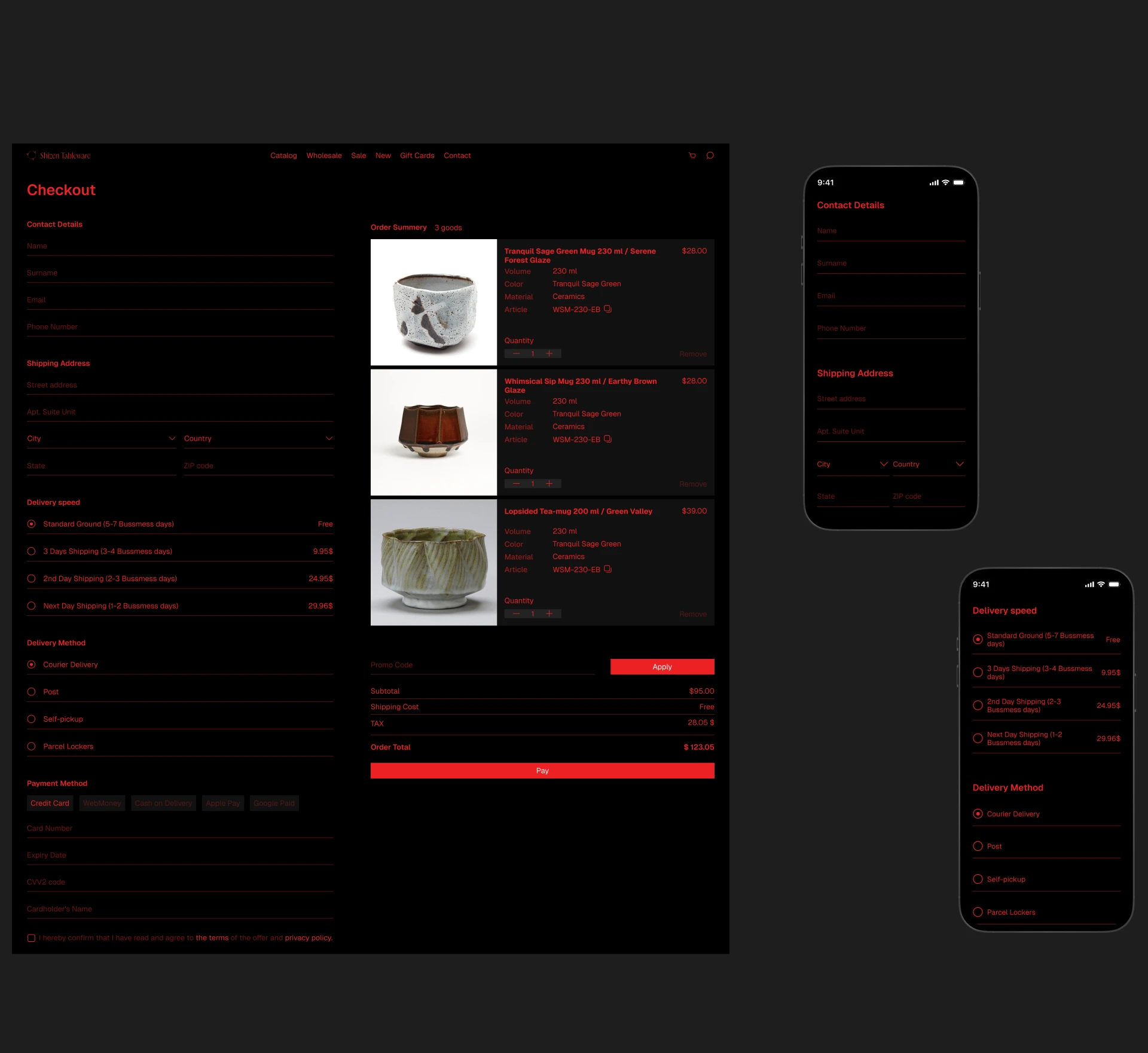 Shizen Tableware | Online store — Изображение №15 — Интерфейсы на Dprofile