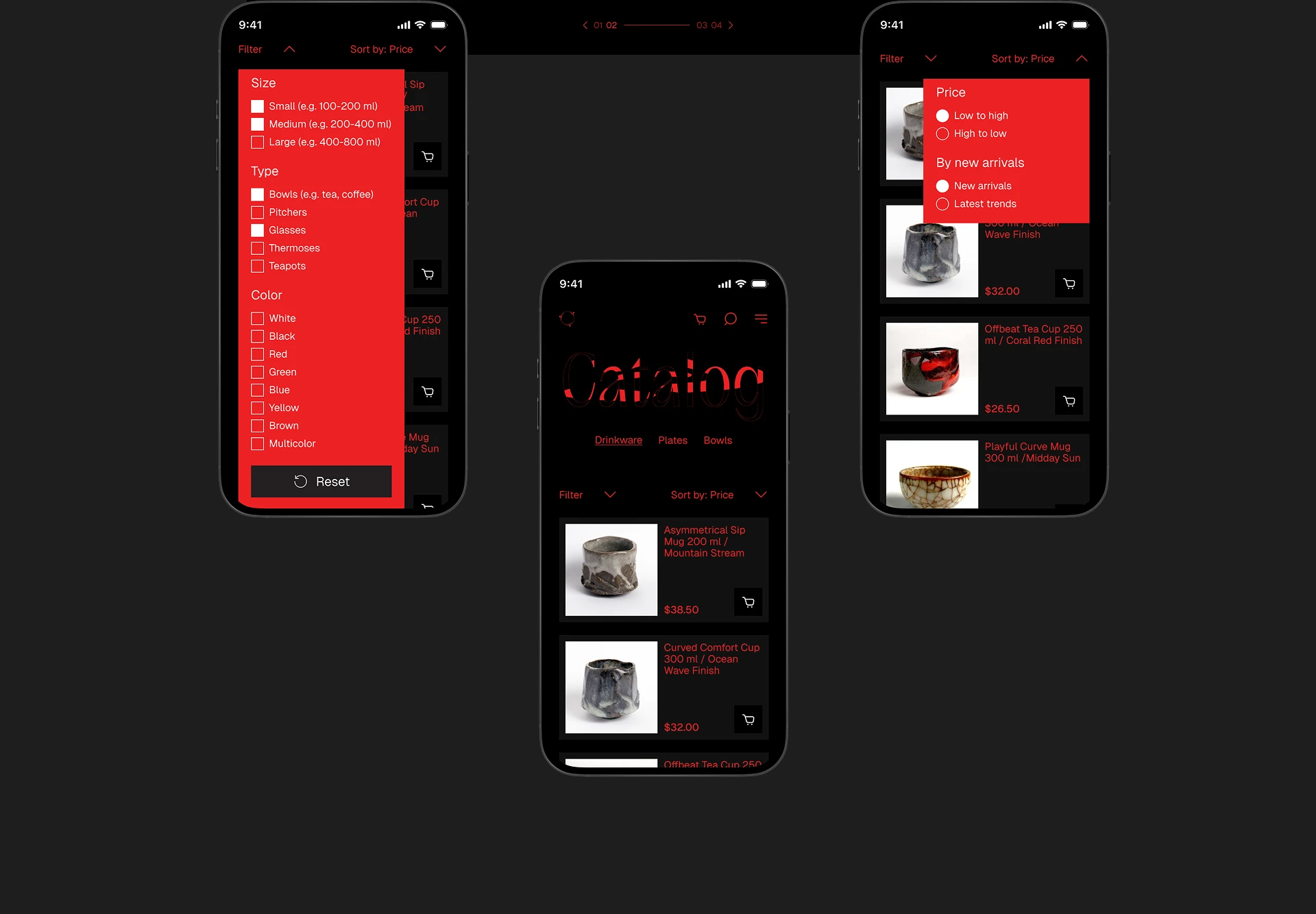 Shizen Tableware | Online store — Изображение №8 — Интерфейсы на Dprofile