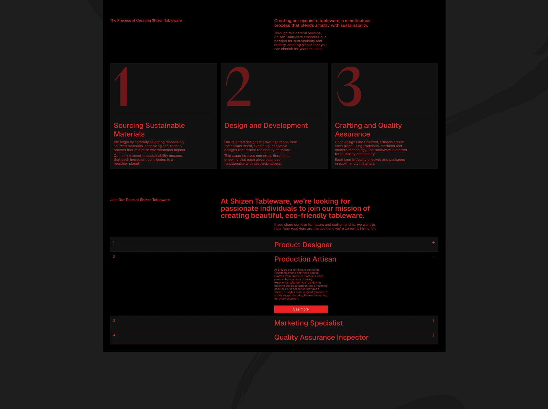 Shizen Tableware | Online store — Изображение №13 — Интерфейсы на Dprofile