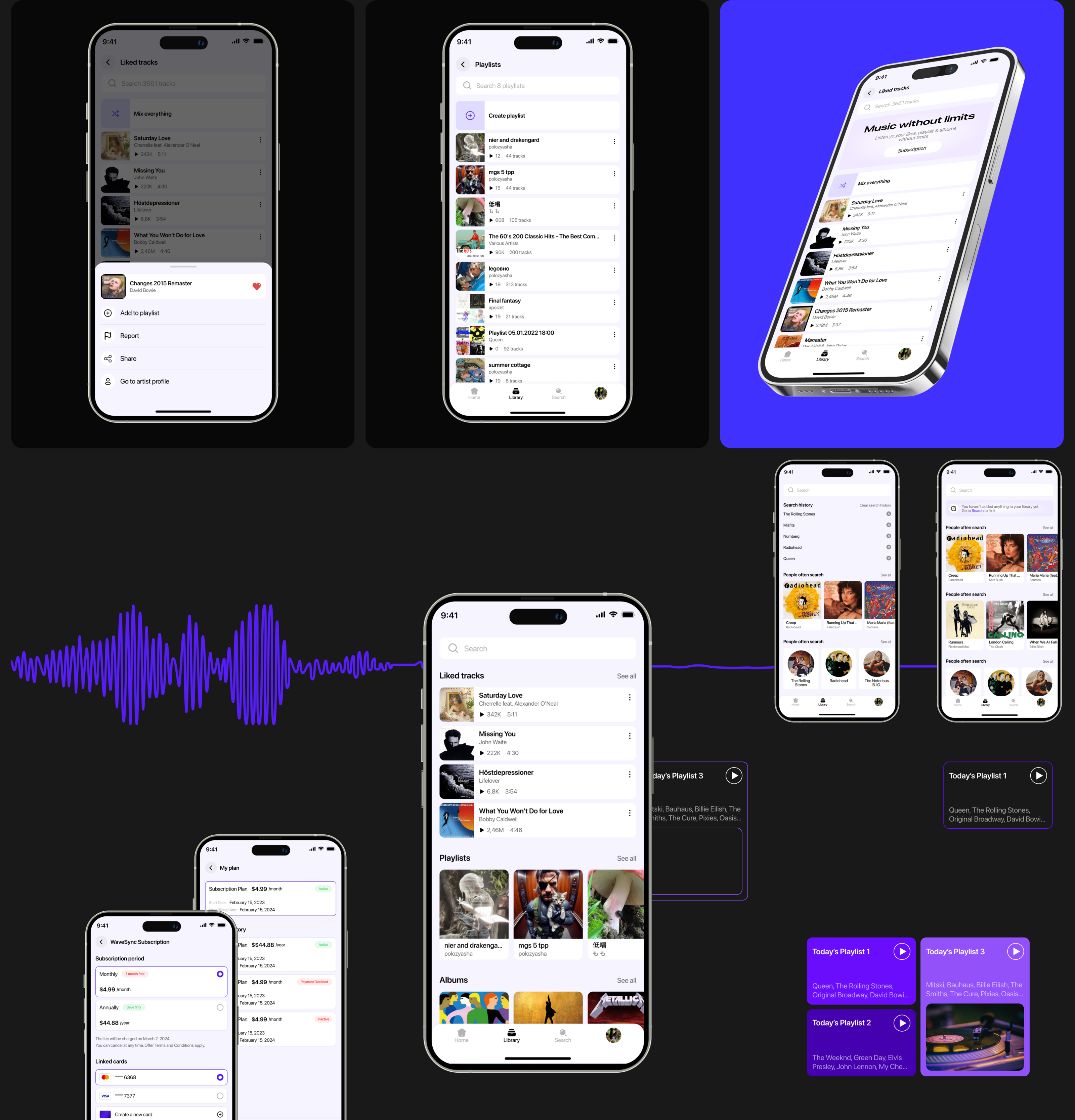 WaveSync | Mobile App for listening to music — Изображение №11 — Интерфейсы на Dprofile