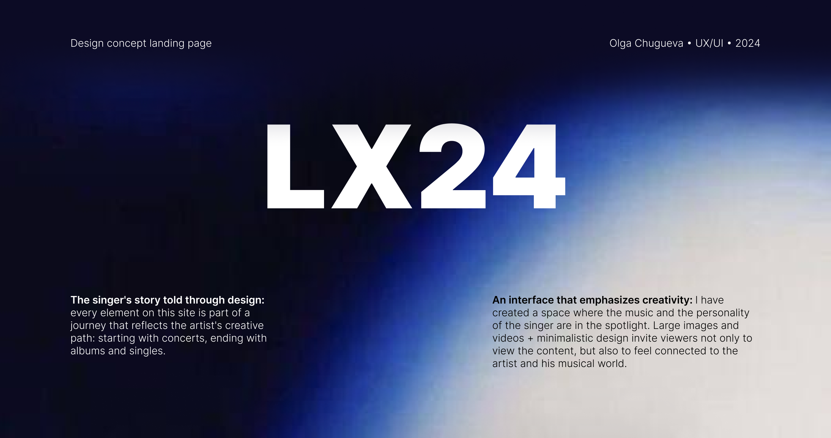 Design concept landing page for singer — Изображение №1 — Интерфейсы на Dprofile