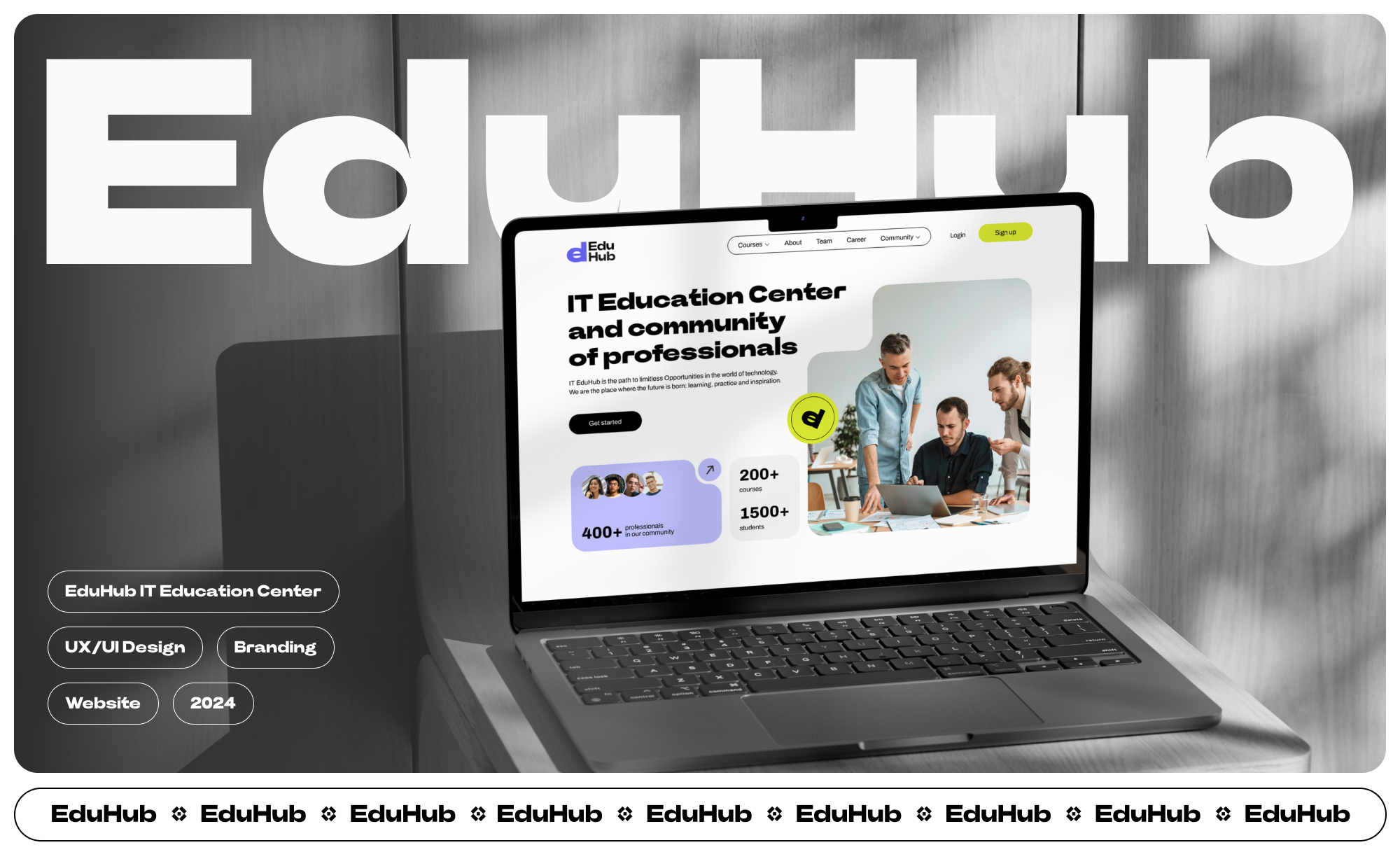 EduHub / IT Education Center/ UX UI / Brending — Изображение №1 — Интерфейсы, Брендинг на Dprofile