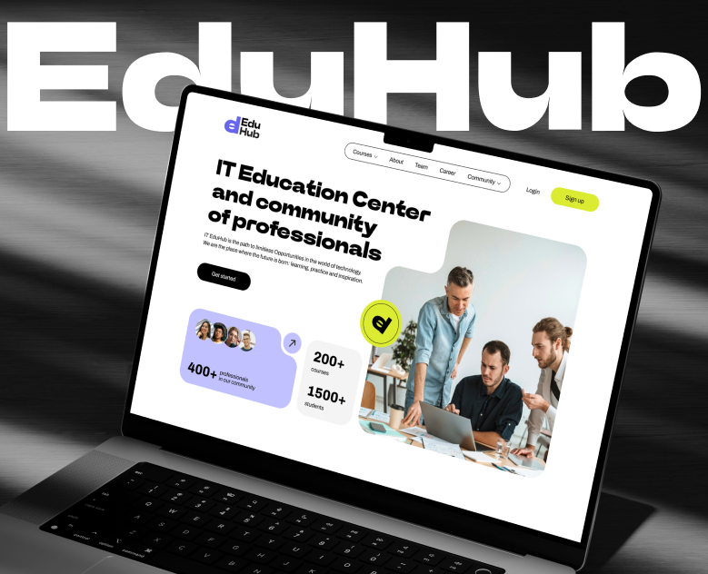 EduHub / IT Education Center/ UX UI / Brending на Dprofile