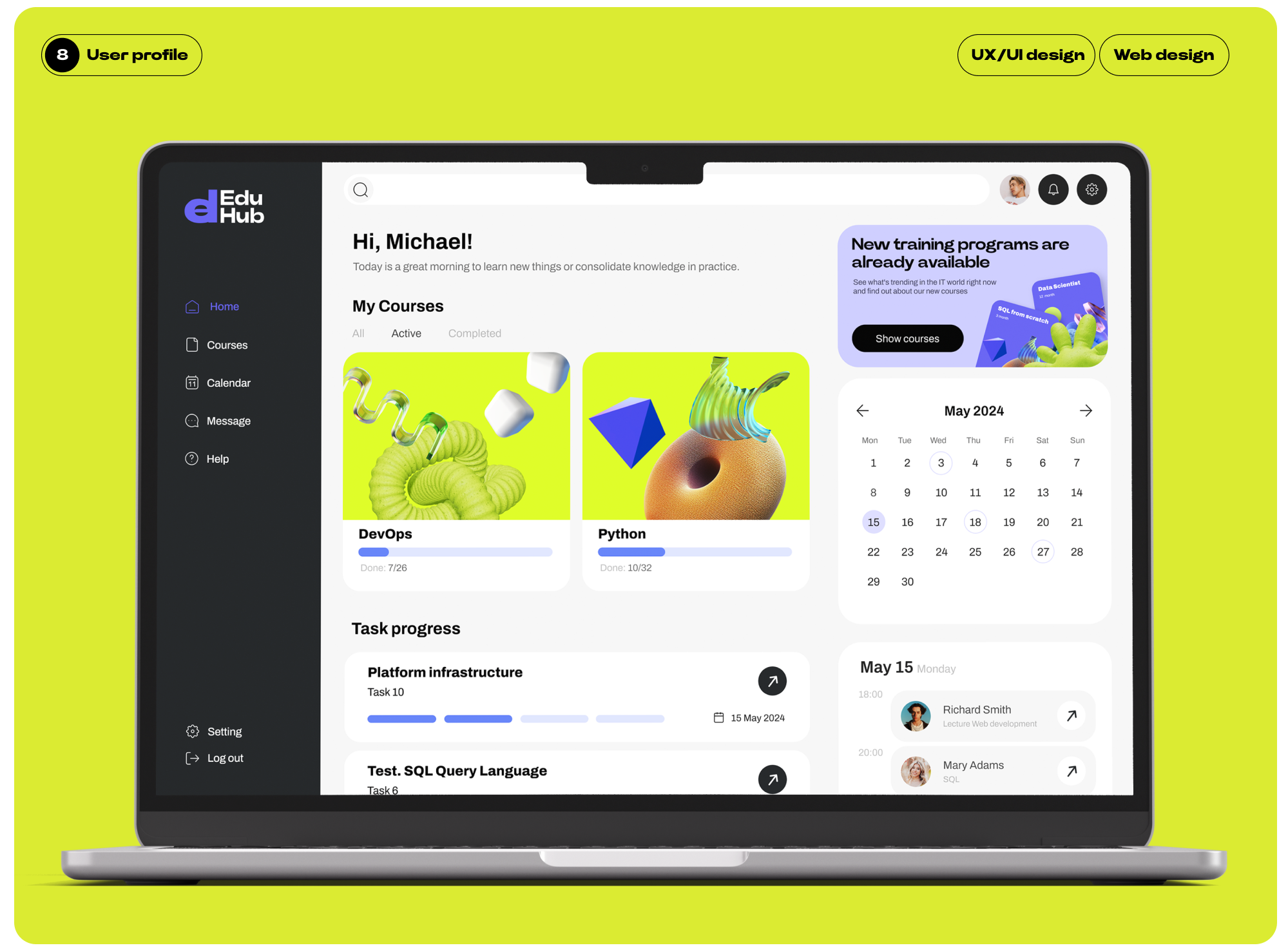 EduHub / IT Education Center/ UX UI / Brending — Изображение №16 — Интерфейсы, Брендинг на Dprofile