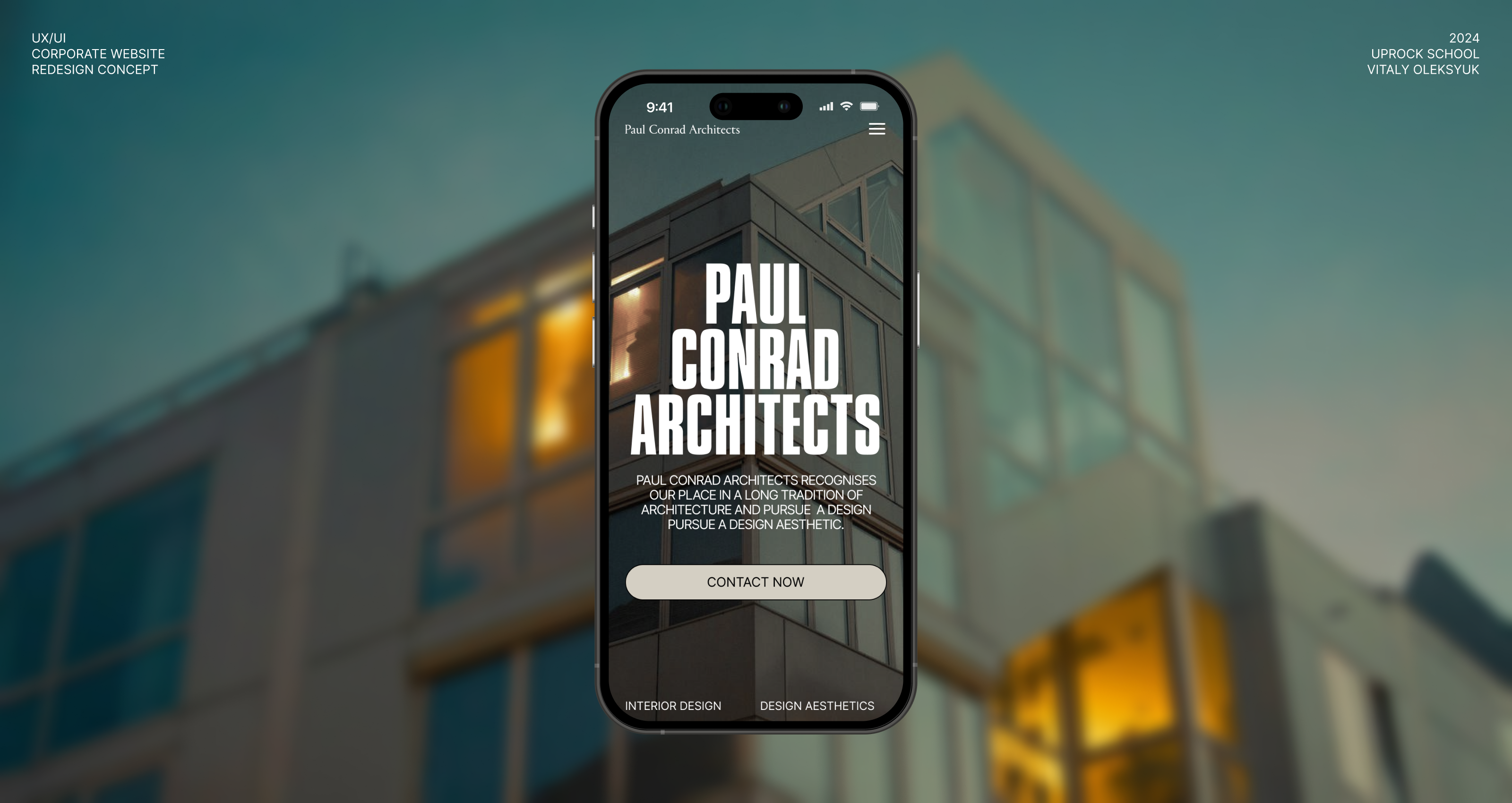 PAUL CONRAD ARCHITECTS | Corporate website — Изображение №1 — Интерфейсы на Dprofile