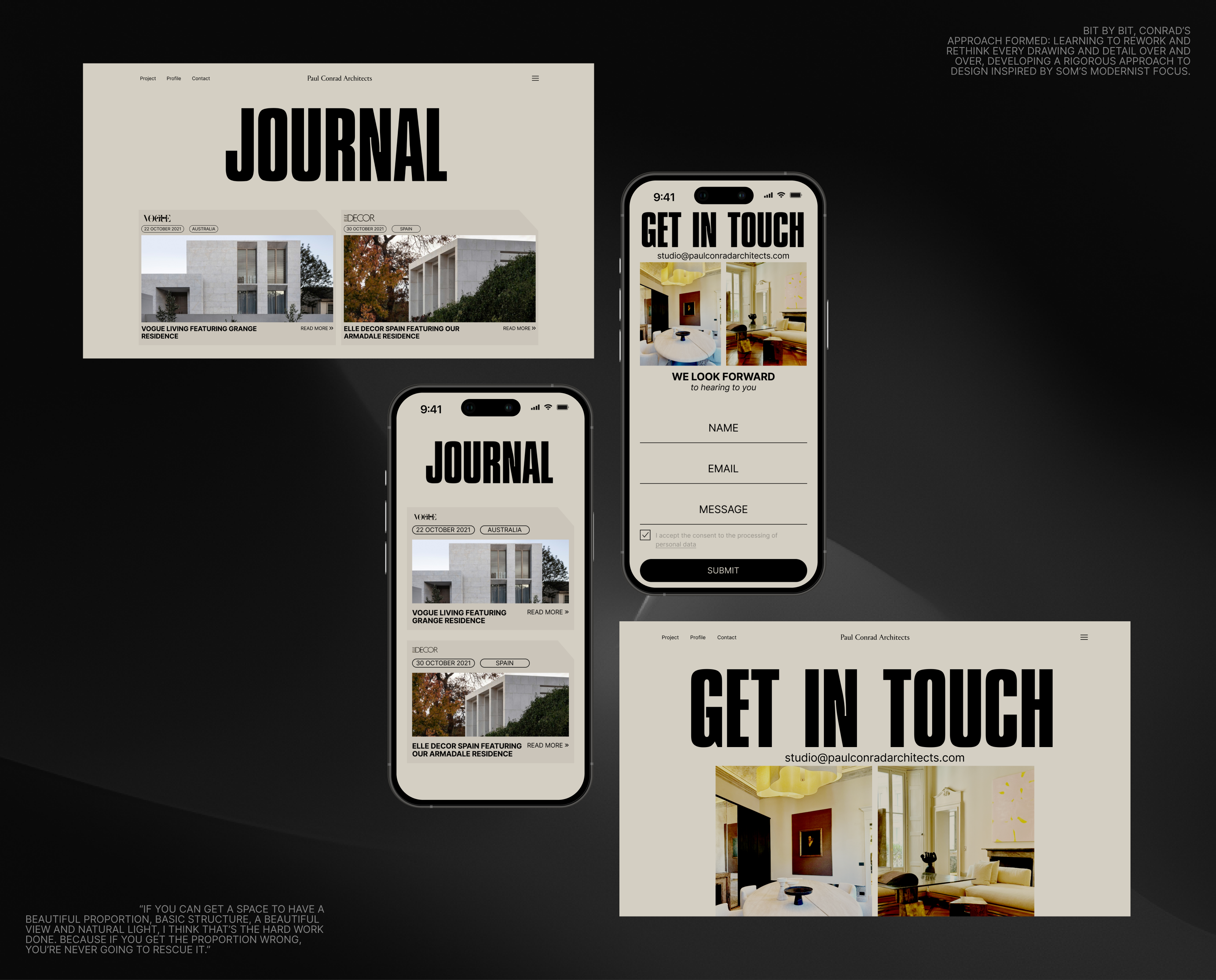 PAUL CONRAD ARCHITECTS | Corporate website — Изображение №19 — Интерфейсы на Dprofile