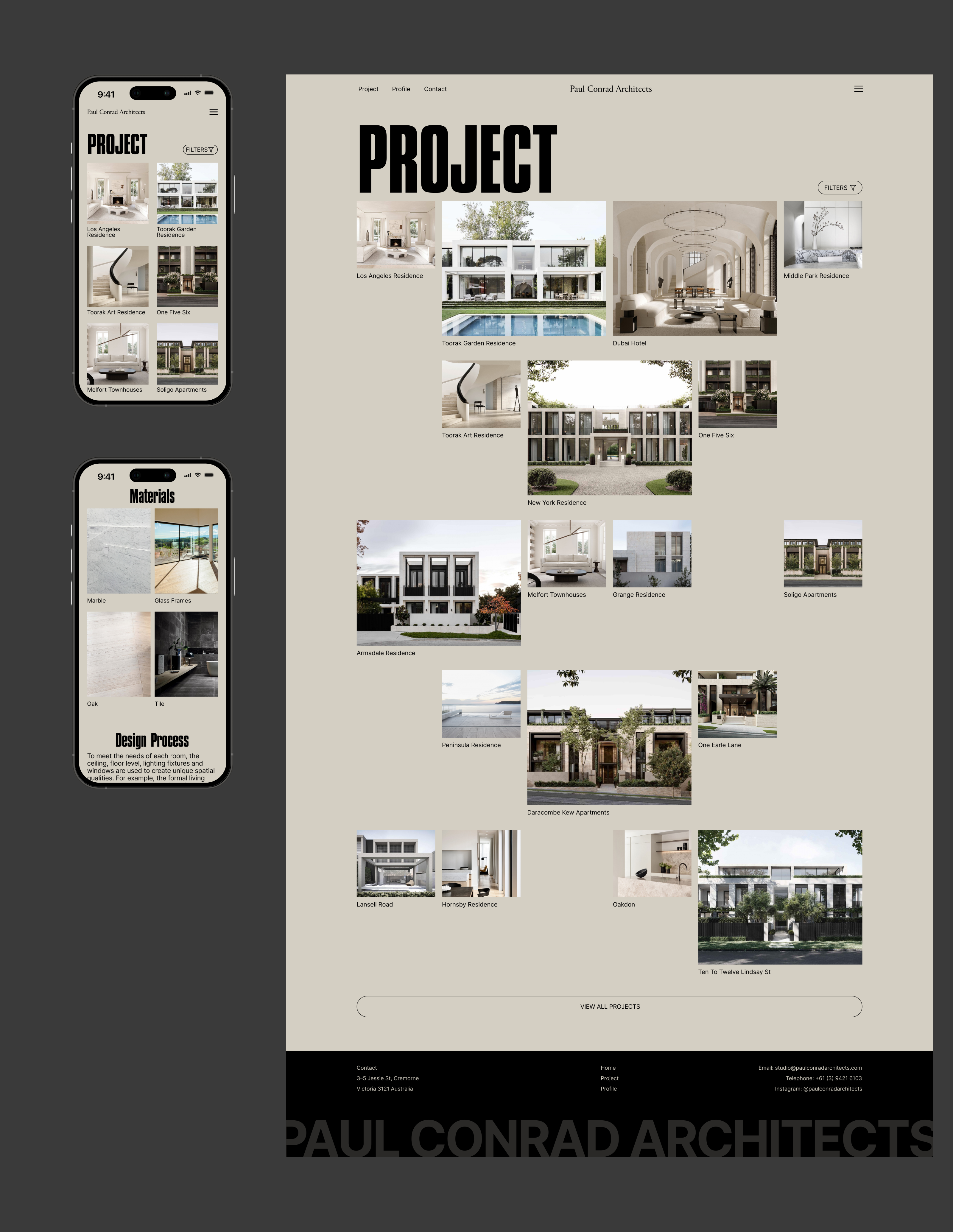 PAUL CONRAD ARCHITECTS | Corporate website — Изображение №7 — Интерфейсы на Dprofile