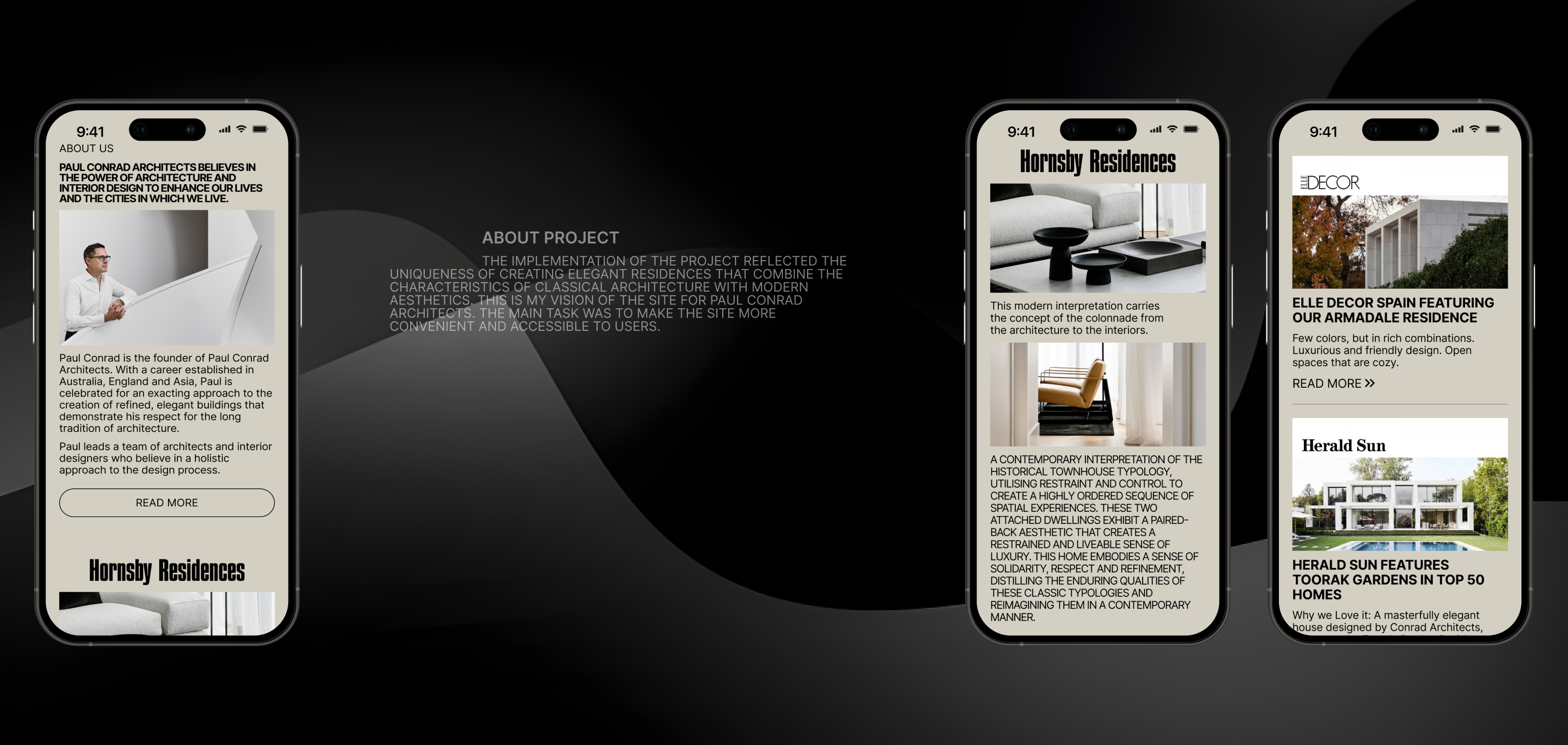 PAUL CONRAD ARCHITECTS | Corporate website — Изображение №2 — Интерфейсы на Dprofile