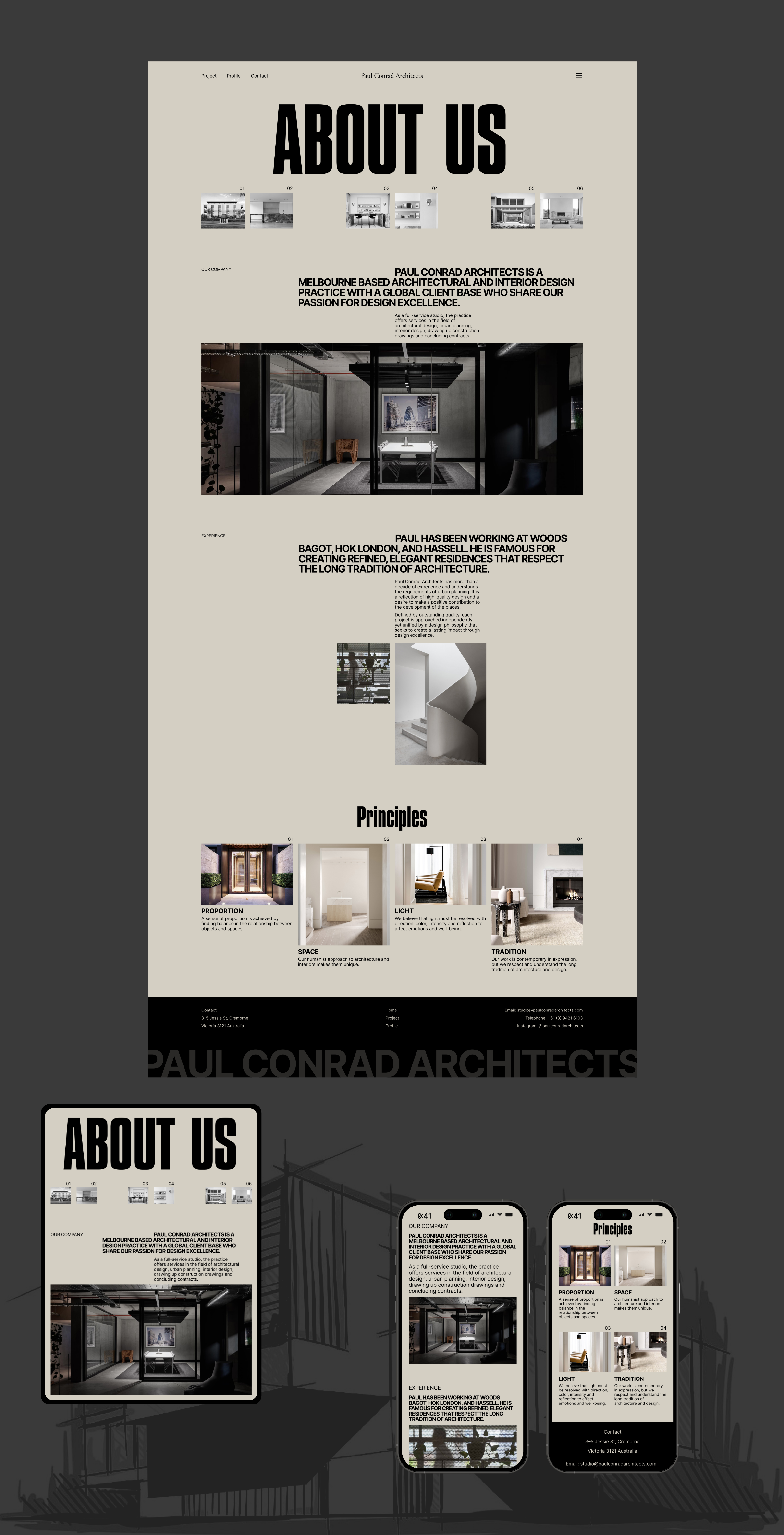 PAUL CONRAD ARCHITECTS | Corporate website — Изображение №17 — Интерфейсы на Dprofile