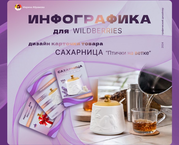 Дизайн карточки для WILDBERRIES Сахарница — Графика на Dprofile