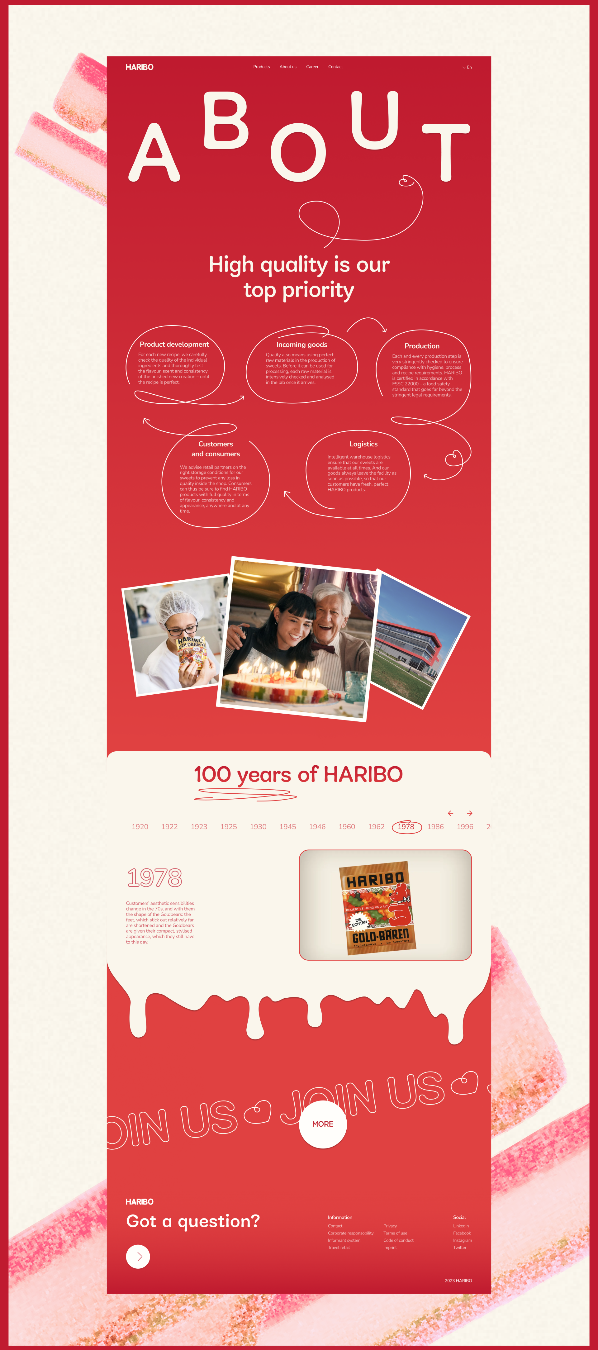 HARIBO / CORPORATE WEBSITE REDESIGN — Изображение №8 — Интерфейсы на Dprofile