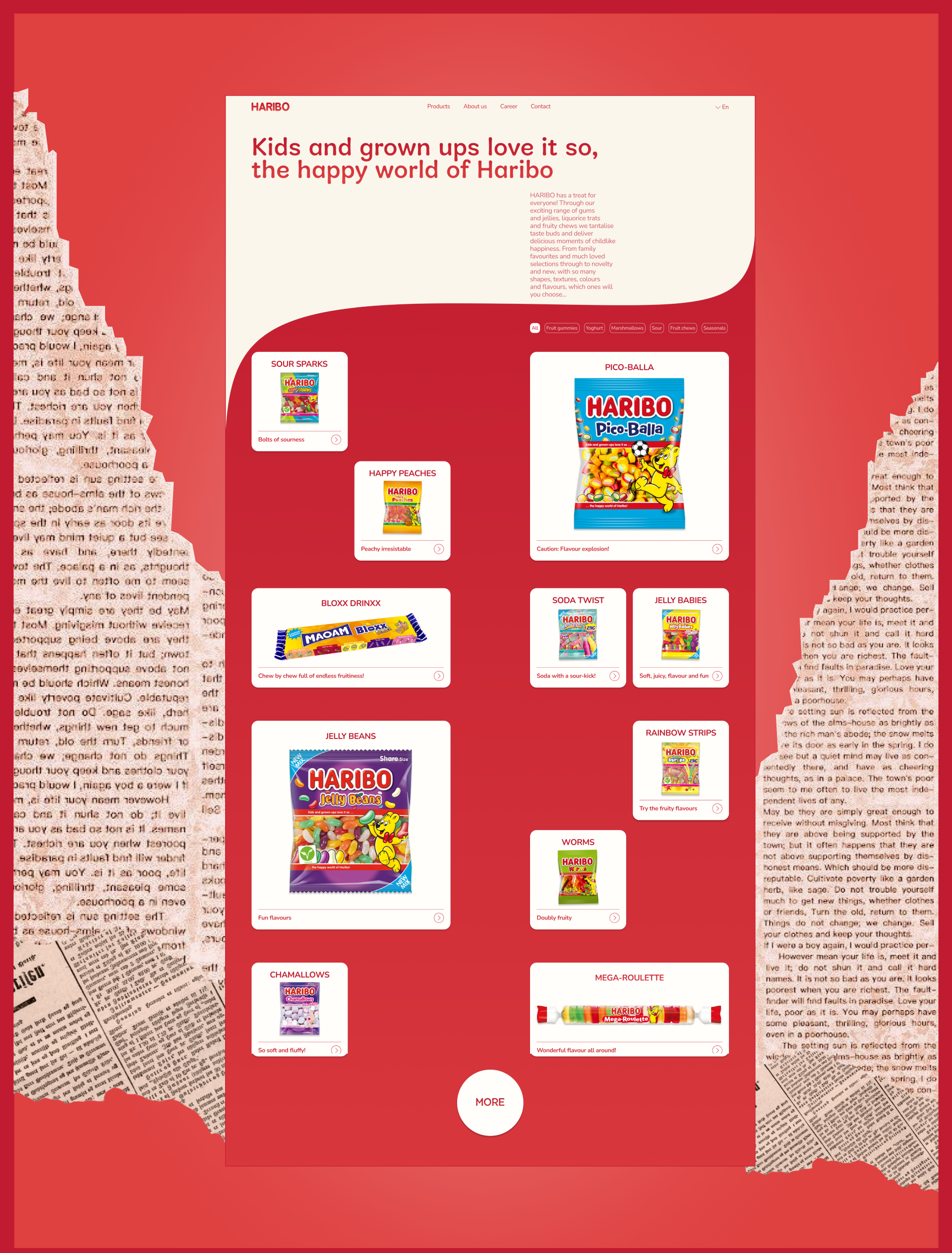 HARIBO / CORPORATE WEBSITE REDESIGN — Изображение №4 — Интерфейсы на Dprofile