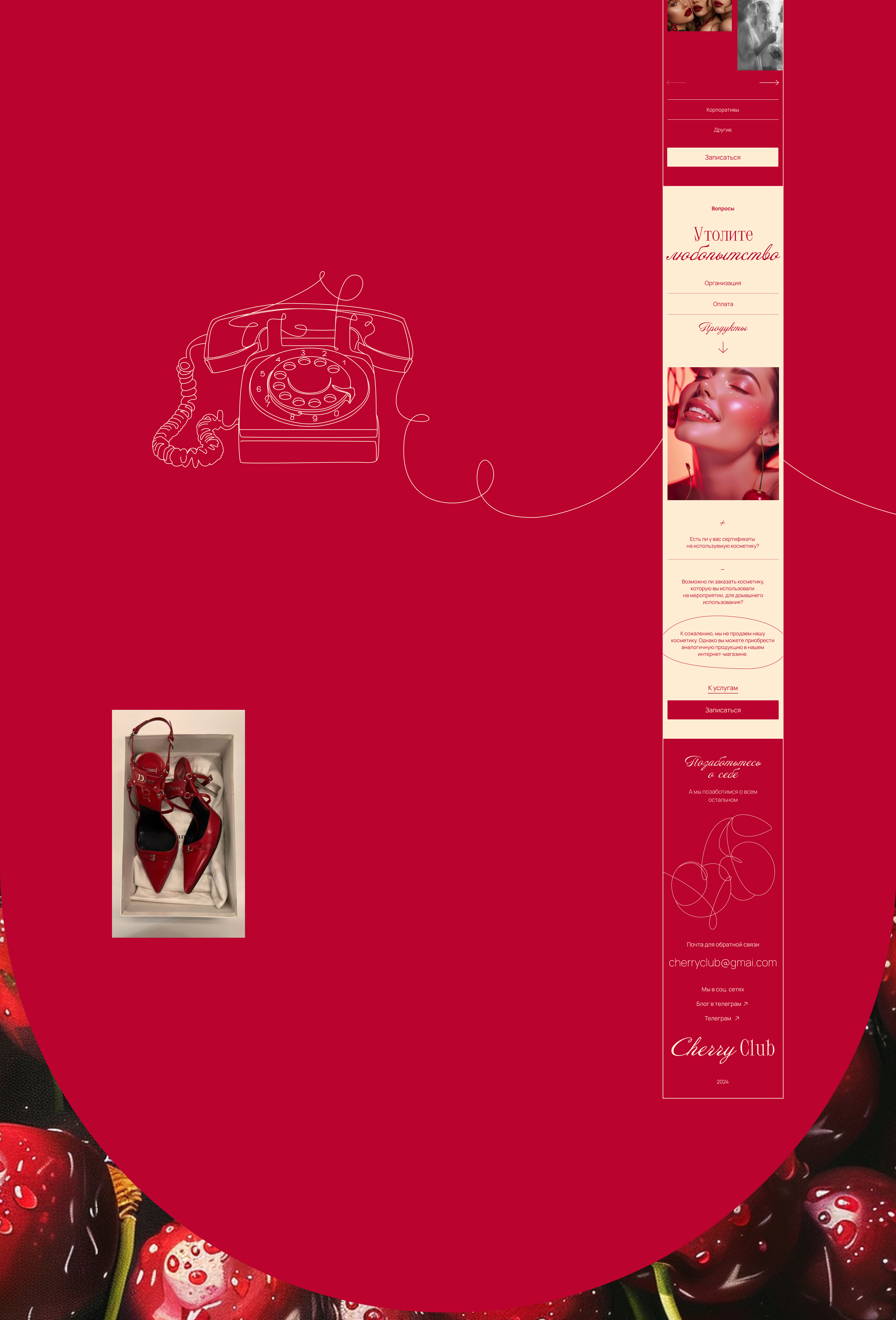 Cherry Club / Website design / UI UX — Изображение №12 — Интерфейсы, Графика на Dprofile