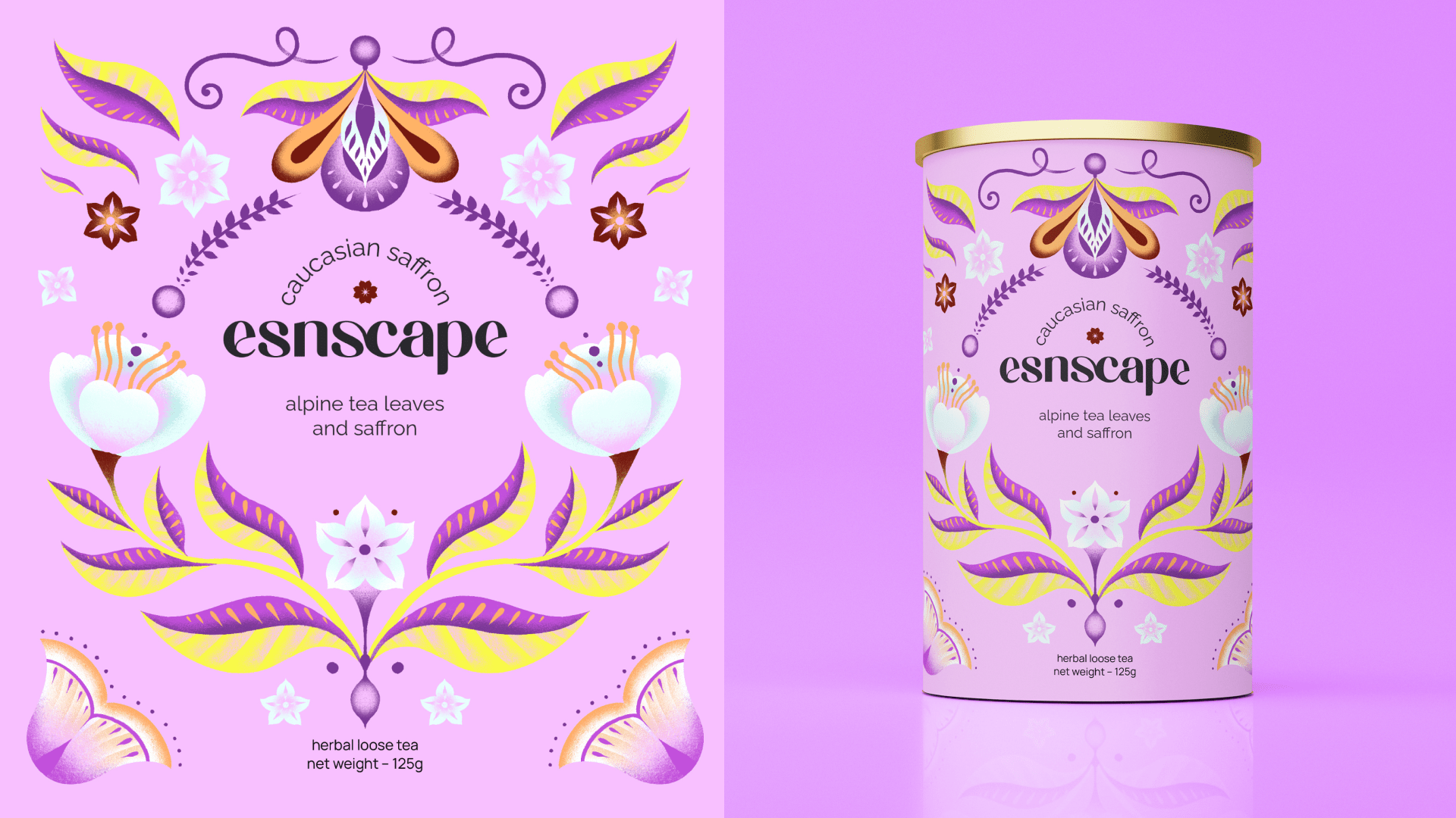 2023 | esnscape tea can design — Изображение №9 — Брендинг, Иллюстрация на Dprofile