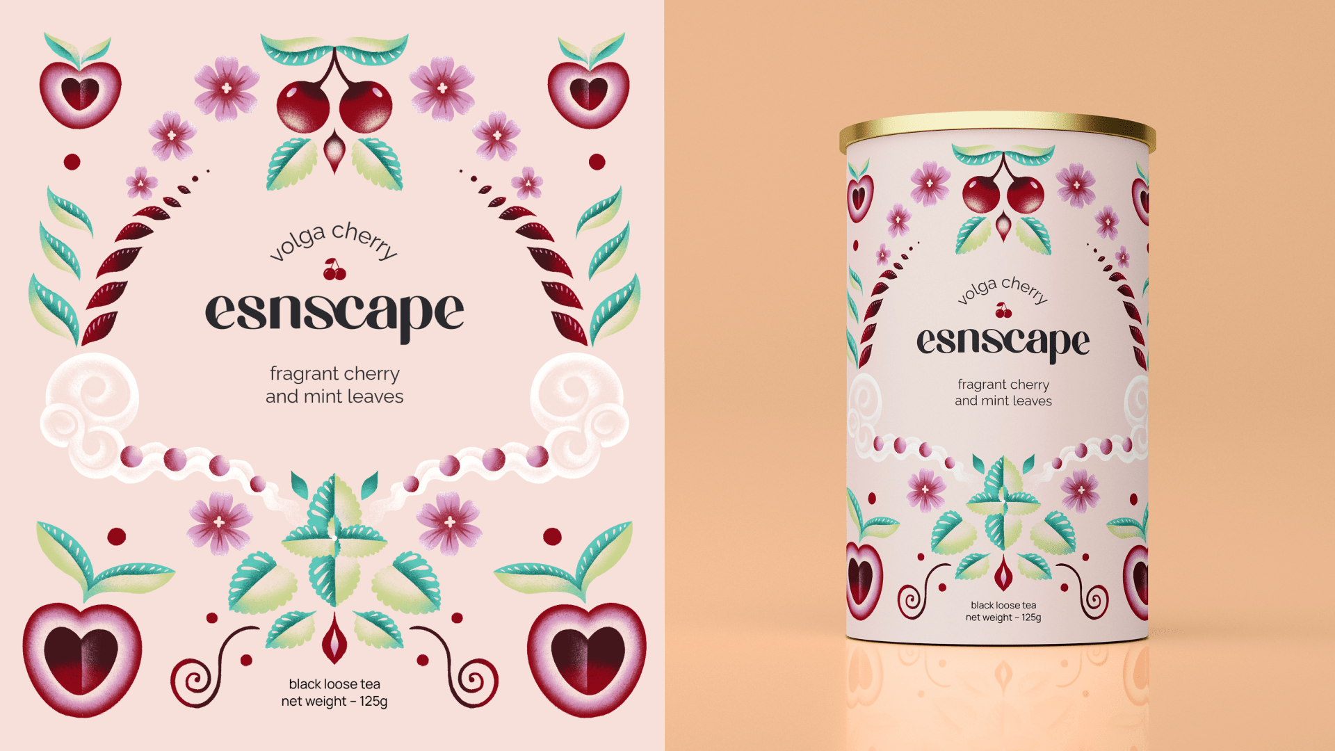 2023 | esnscape tea can design — Изображение №10 — Брендинг, Иллюстрация на Dprofile