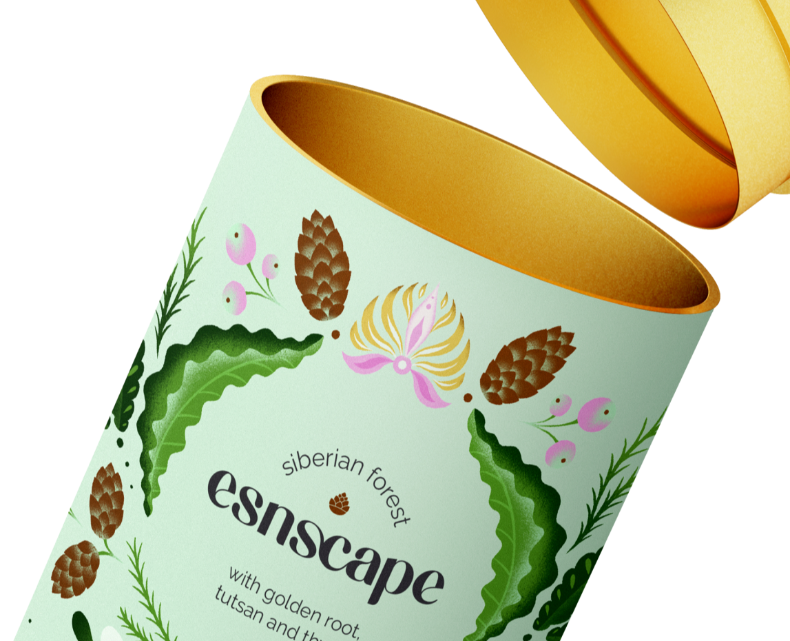 2023 | esnscape tea can design — Брендинг, Иллюстрация на Dprofile