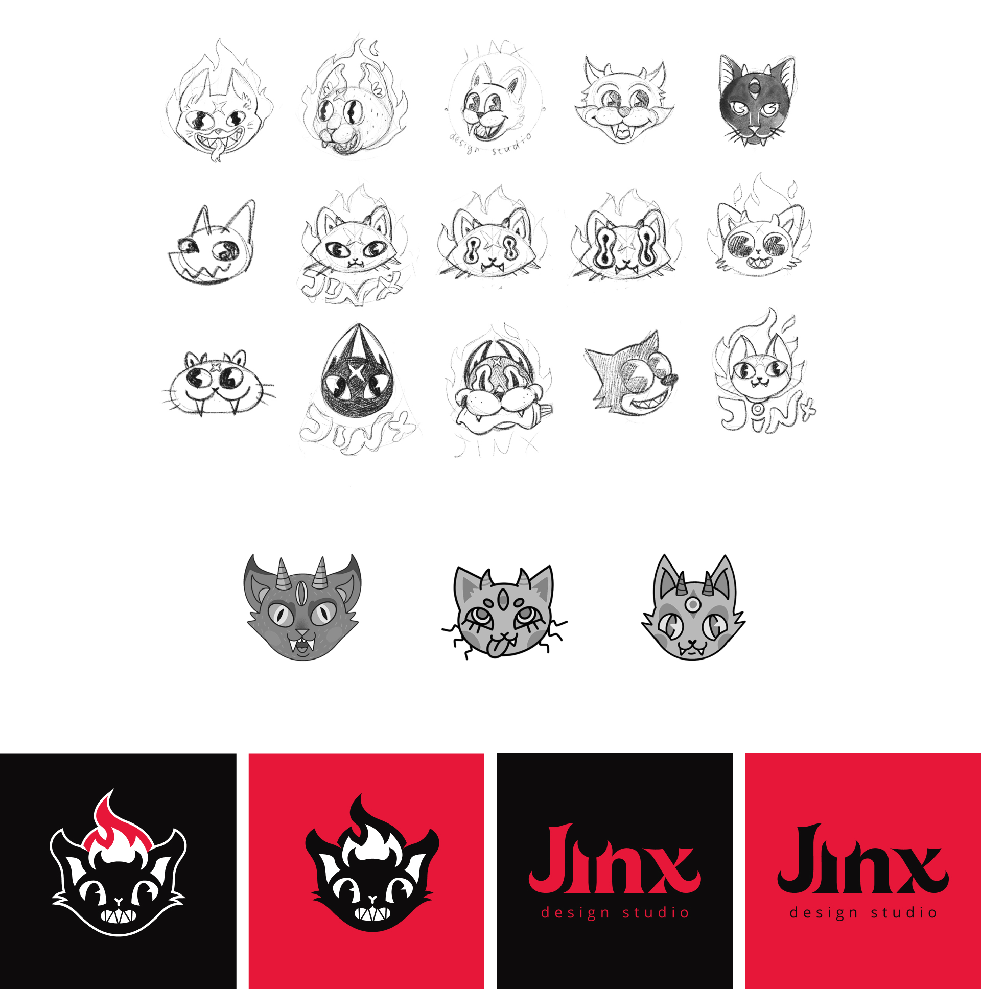 JINX design studio branding — Изображение №2 — Брендинг, Иллюстрация на Dprofile