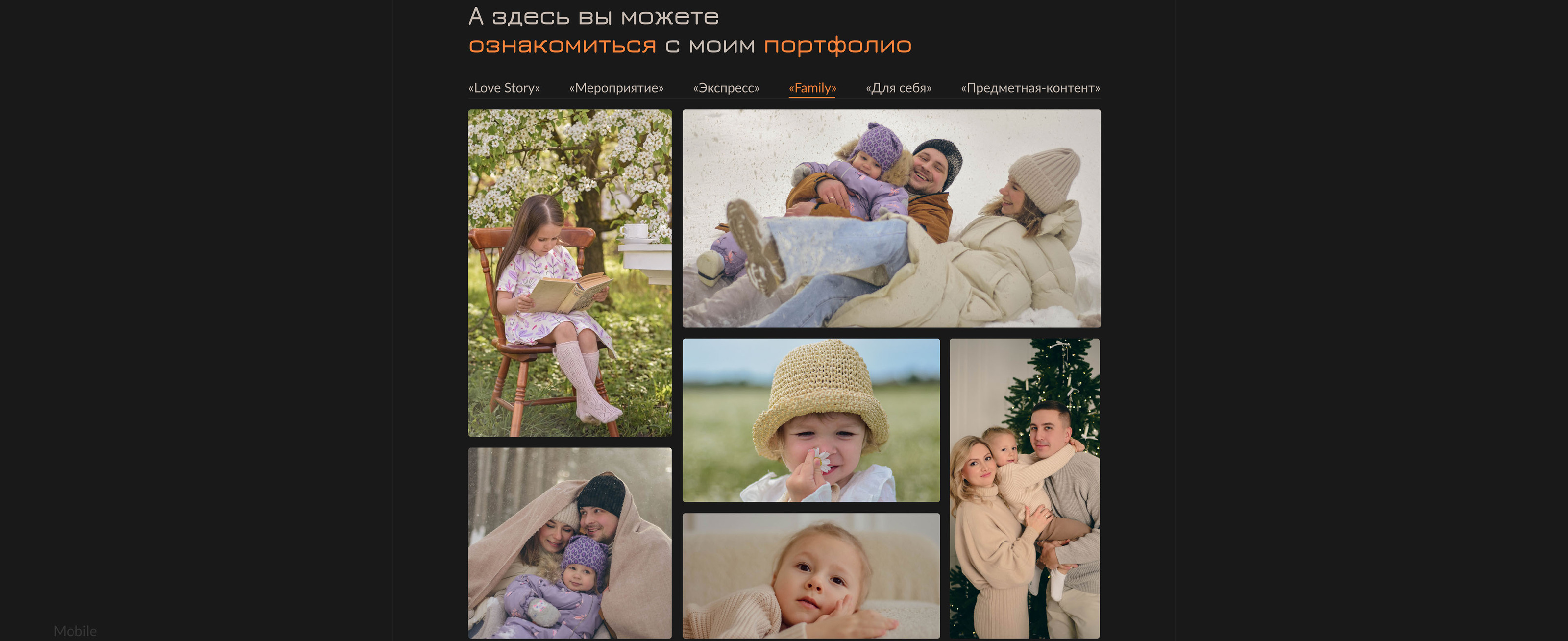 Landing page для фотографа — Изображение №13 — Интерфейсы на Dprofile