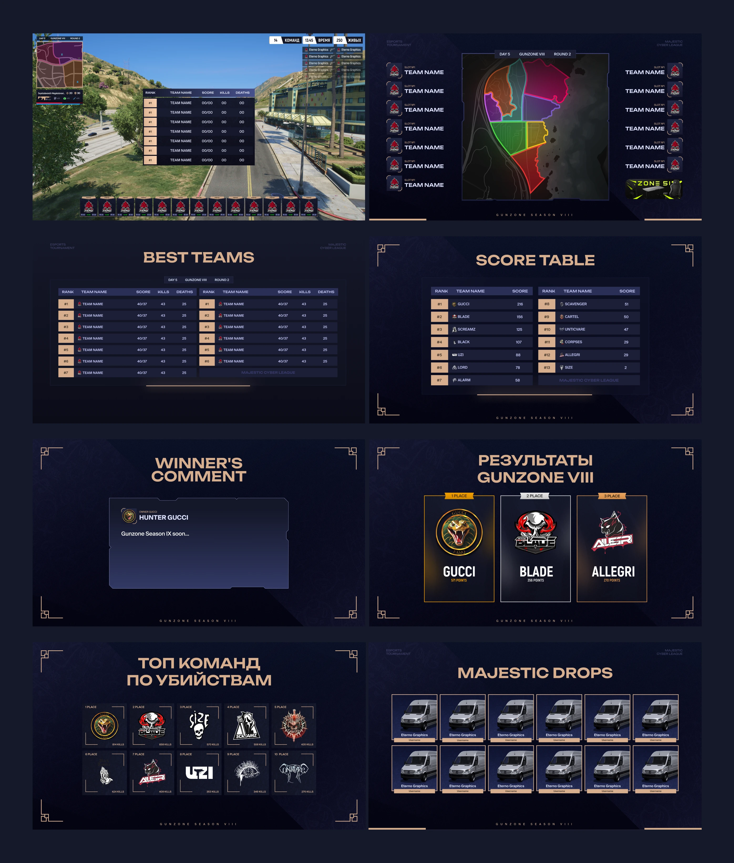 Majestic Cyber League Gunzone Season VIII — Изображение №17 — Брендинг, Графика на Dprofile