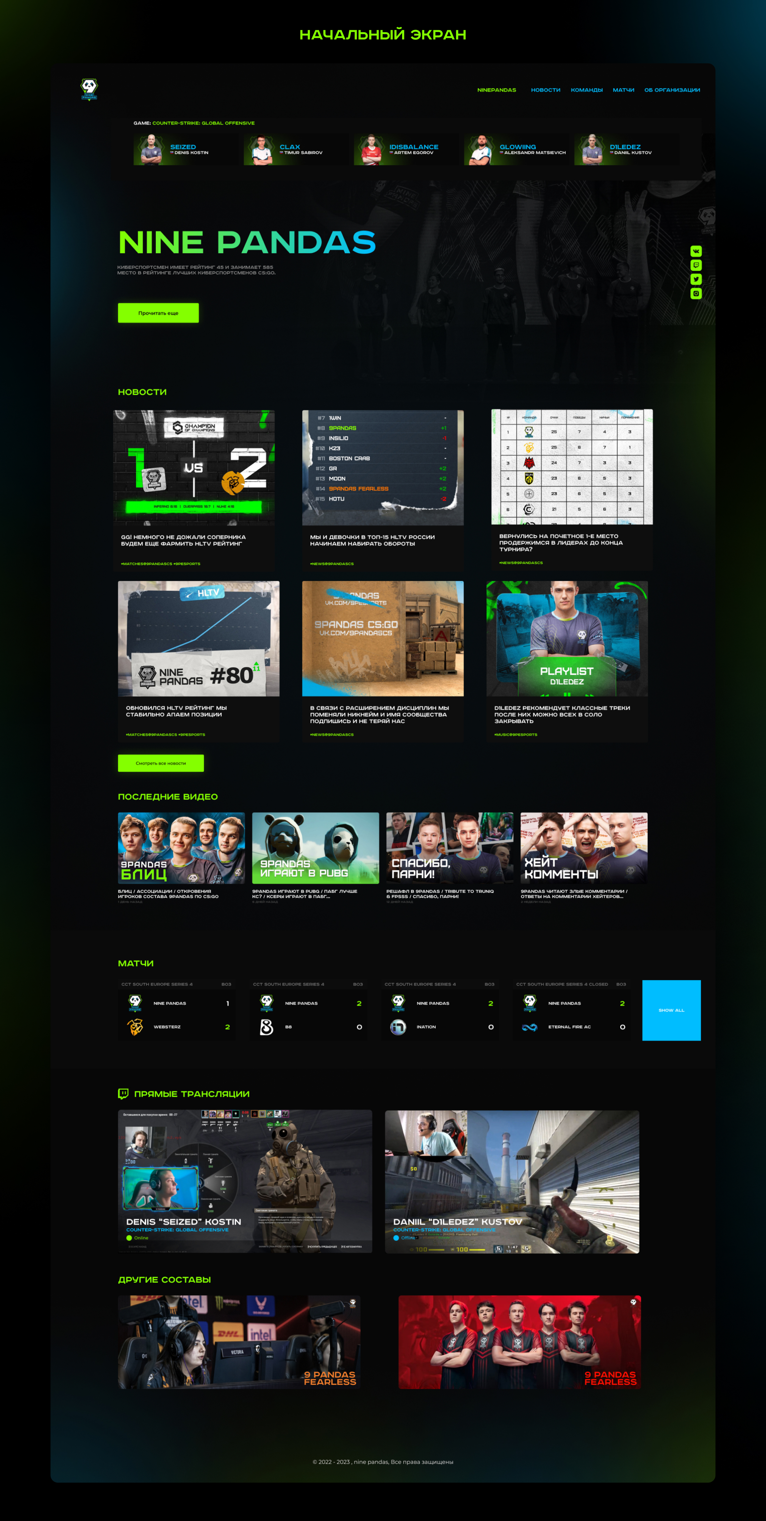 NINE PANDAS — Изображение №3 — Интерфейсы, Брендинг на Dprofile
