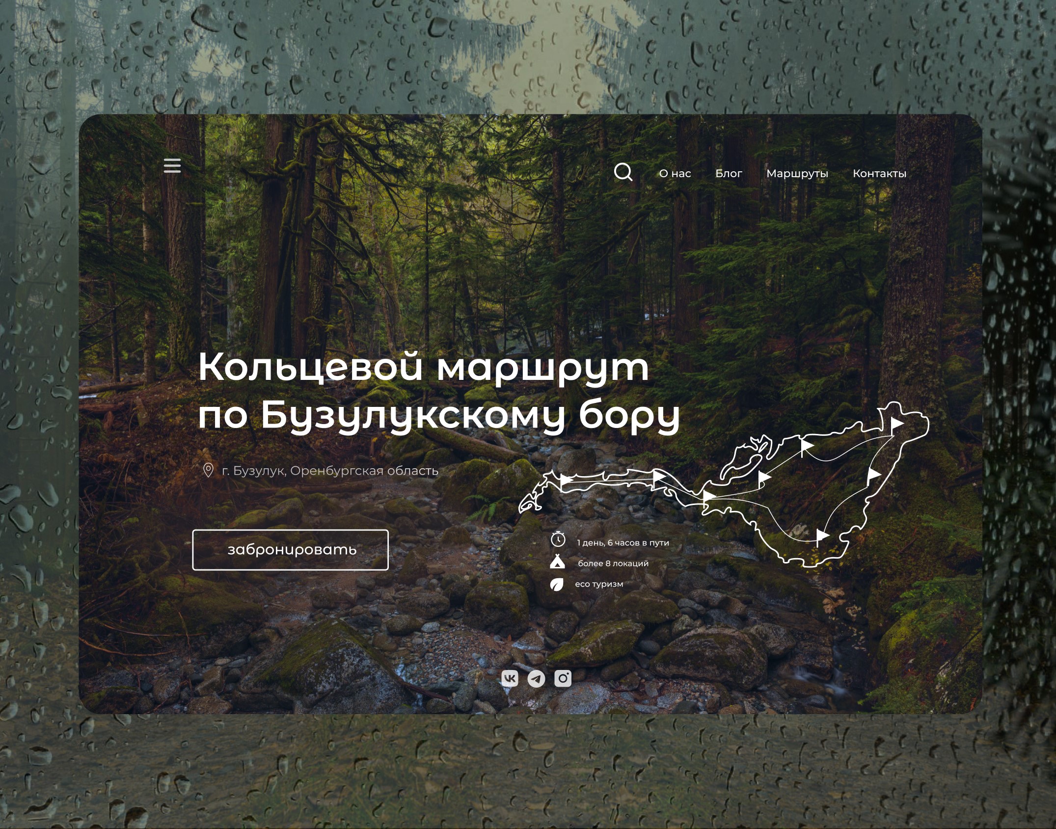 Landing page/ Прогулка по Бузулукскому бору — Изображение №1 — Интерфейсы на Dprofile