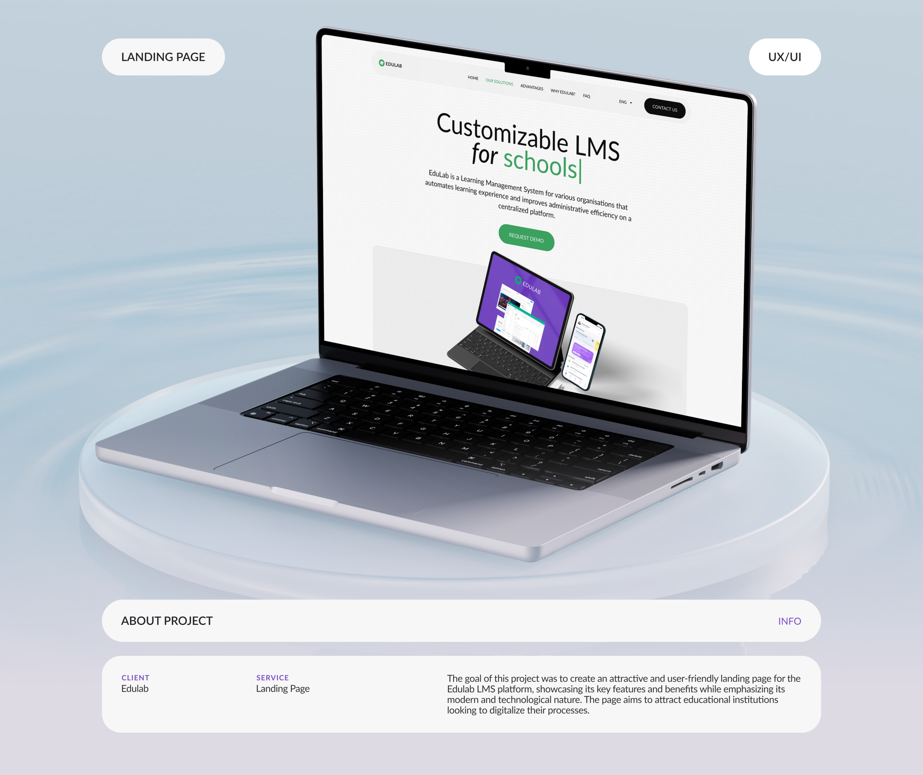 Landing Page for LMS Edulab — Изображение №1 — Интерфейсы на Dprofile