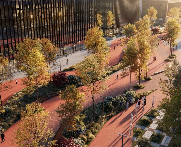 Бульвар жилого комплекса «ЗИЛАРТ» — 3D на Dprofile