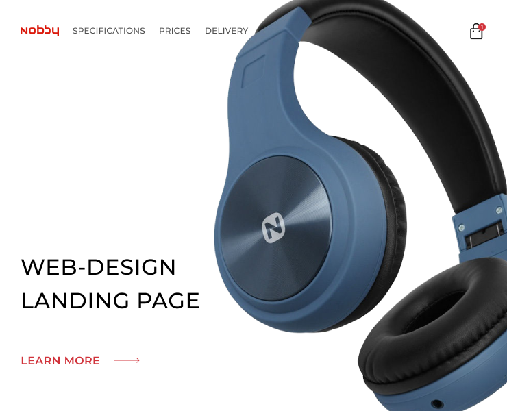 Landing page about Headphones — Интерфейсы на Dprofile