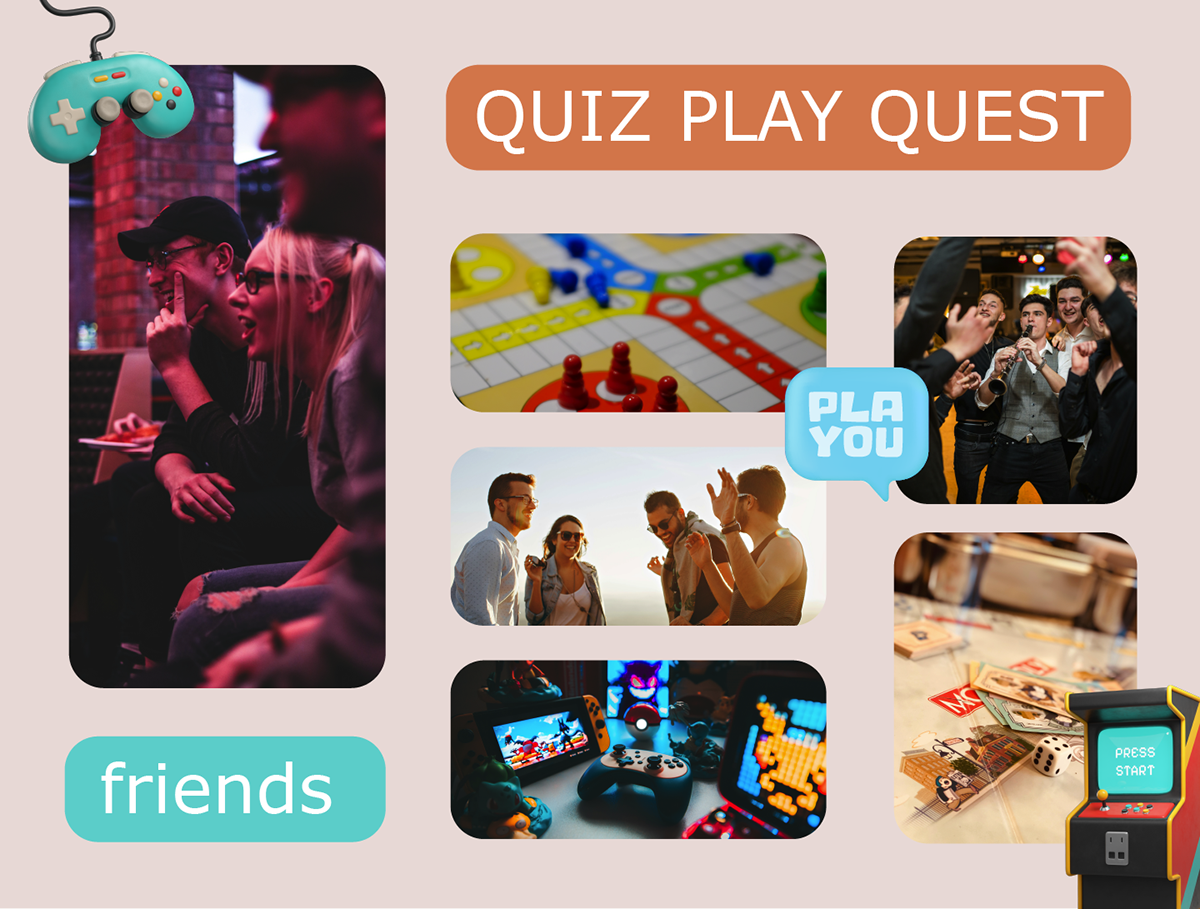 PLAYOU | QUEST | QUIZ| LOGO — Изображение №1 — Брендинг на Dprofile