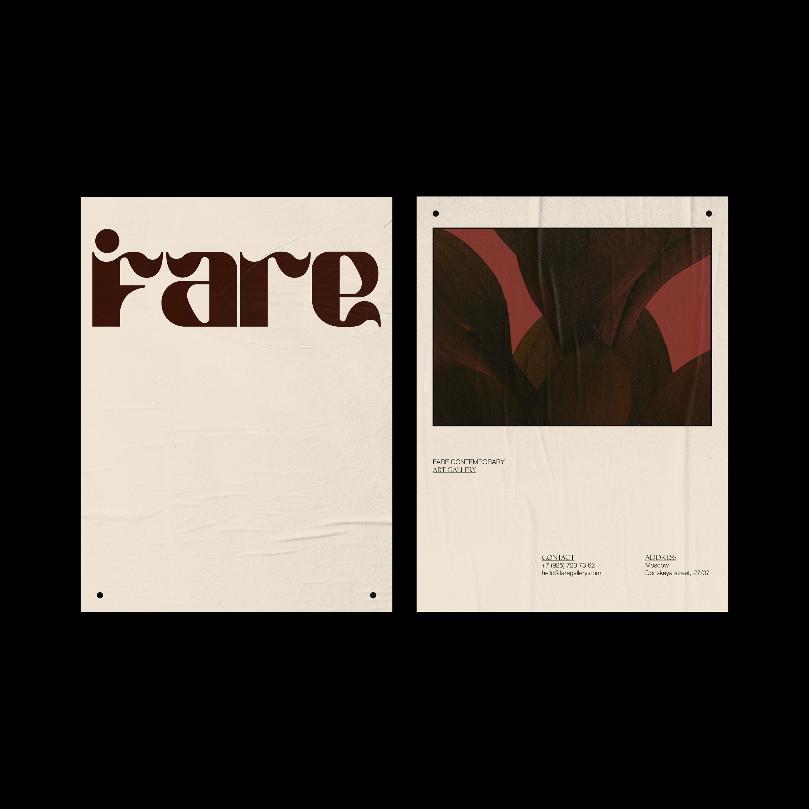 FARE / contemporary art gallery // branding — Изображение №4 — Брендинг, Графика на Dprofile