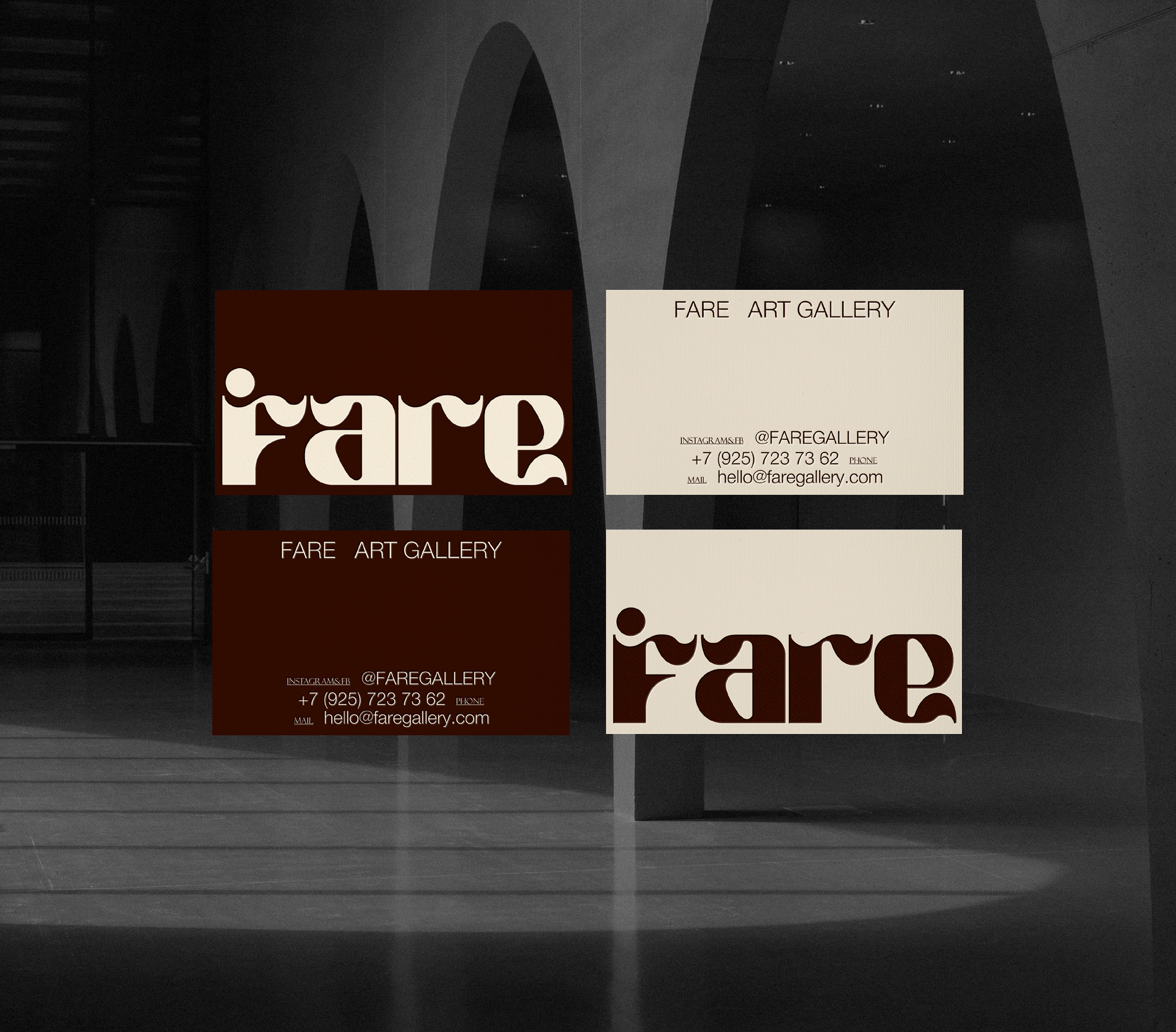 FARE / contemporary art gallery // branding — Изображение №3 — Брендинг, Графика на Dprofile