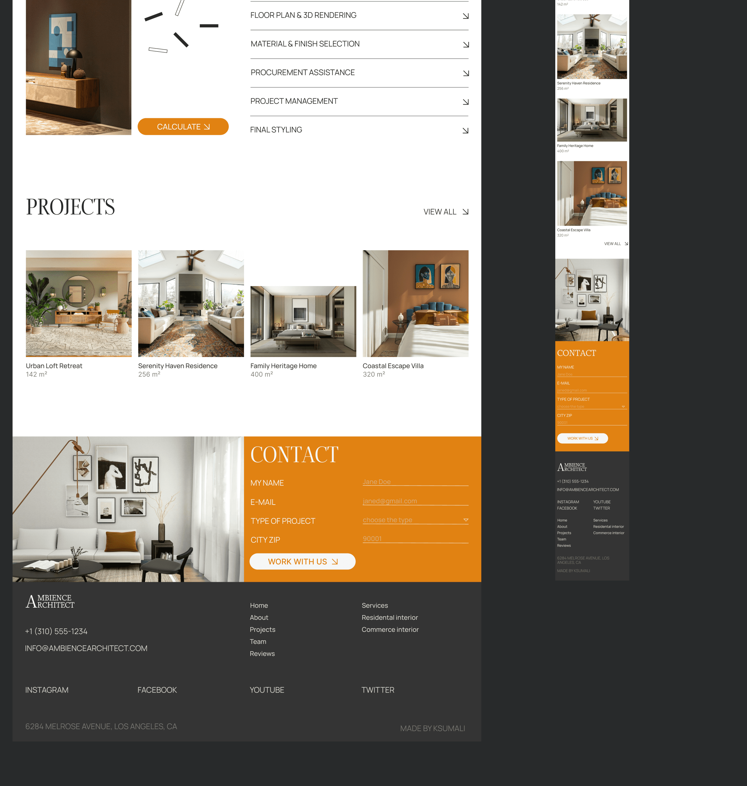 Interior Design Studio // Web Design Concept // UX/UI — Изображение №16 — Анимация, Интерфейсы на Dprofile