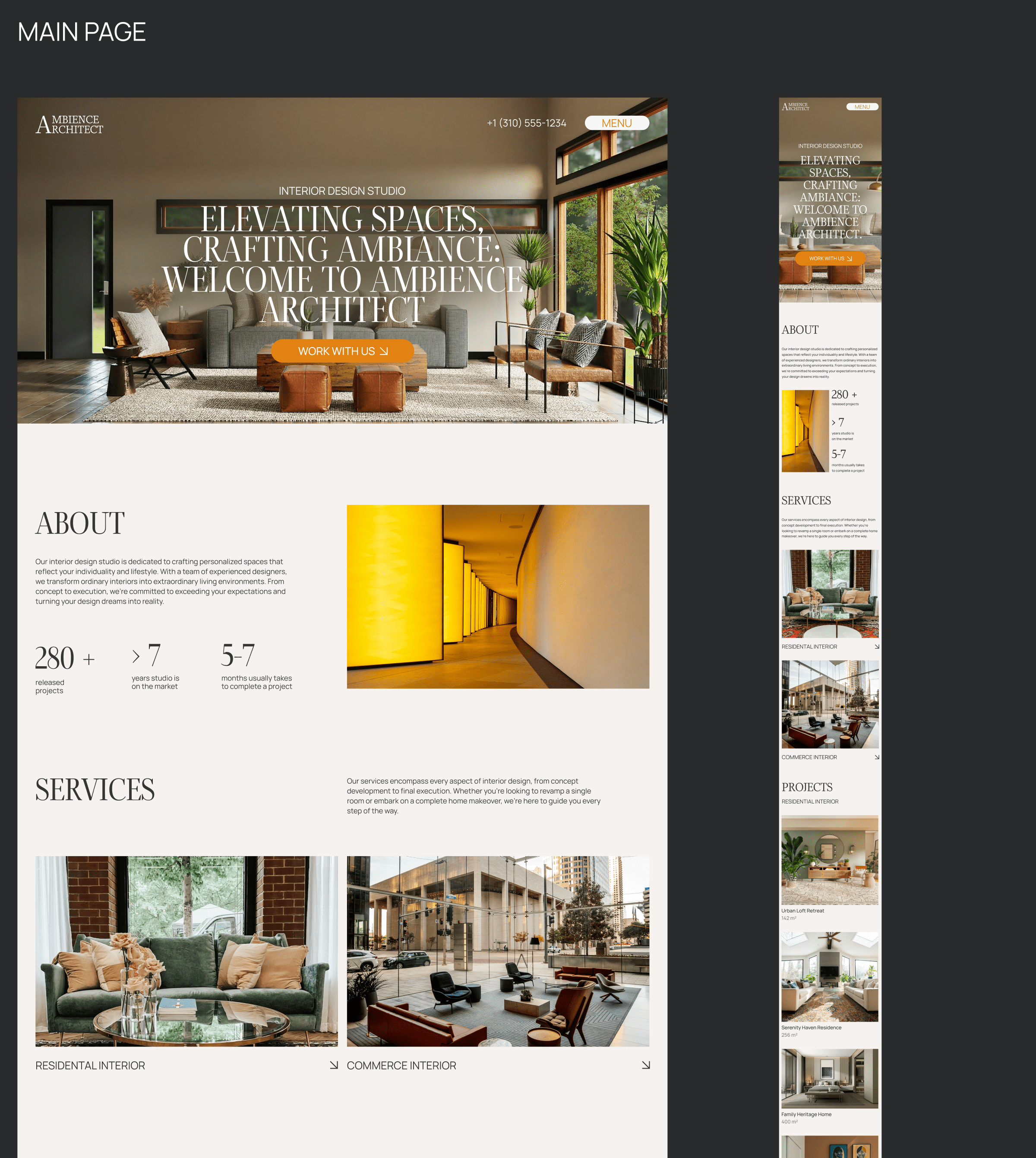Interior Design Studio // Web Design Concept // UX/UI — Изображение №11 — Анимация, Интерфейсы на Dprofile