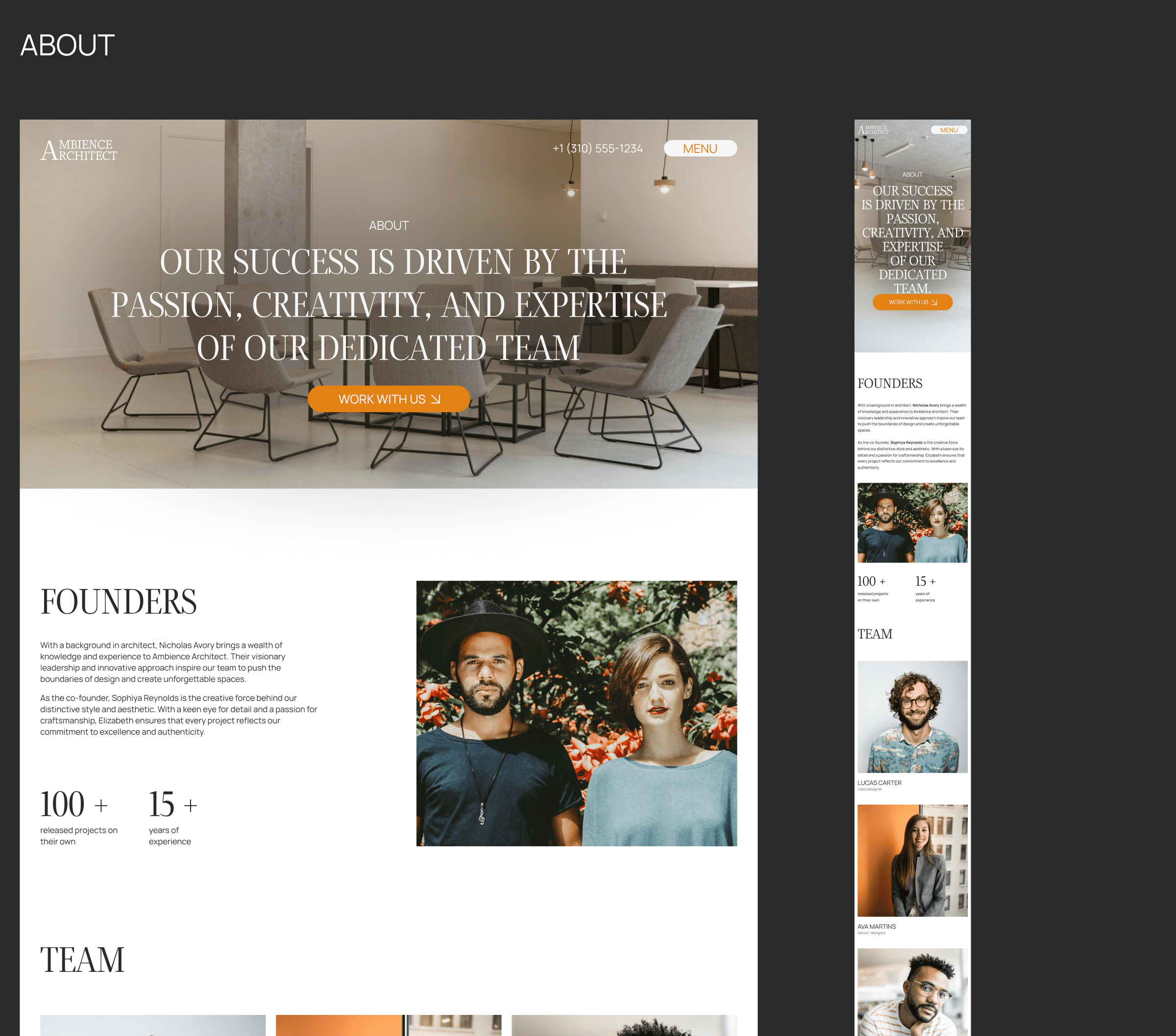 Interior Design Studio // Web Design Concept // UX/UI — Изображение №13 — Анимация, Интерфейсы на Dprofile