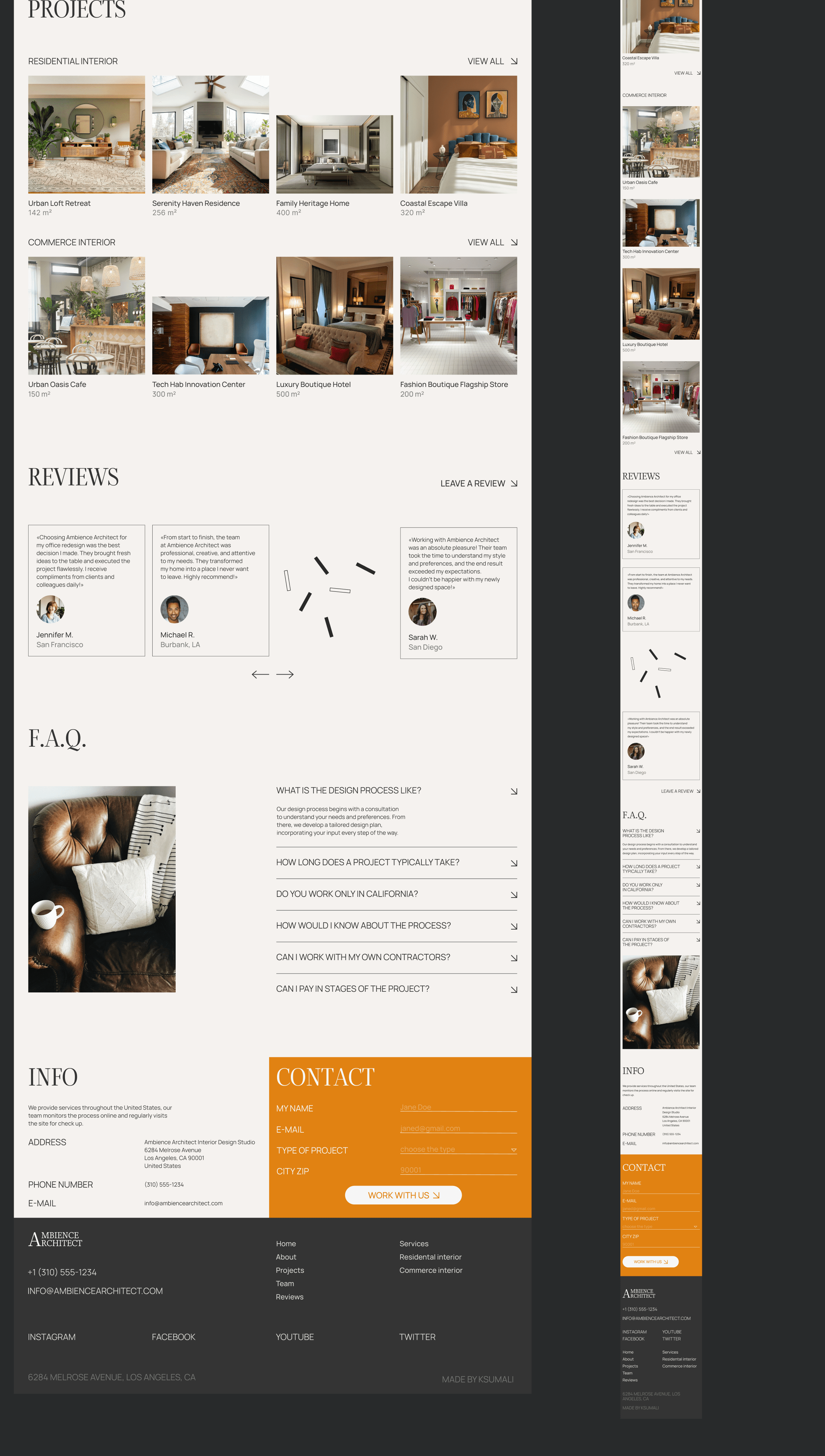 Interior Design Studio // Web Design Concept // UX/UI — Изображение №12 — Анимация, Интерфейсы на Dprofile