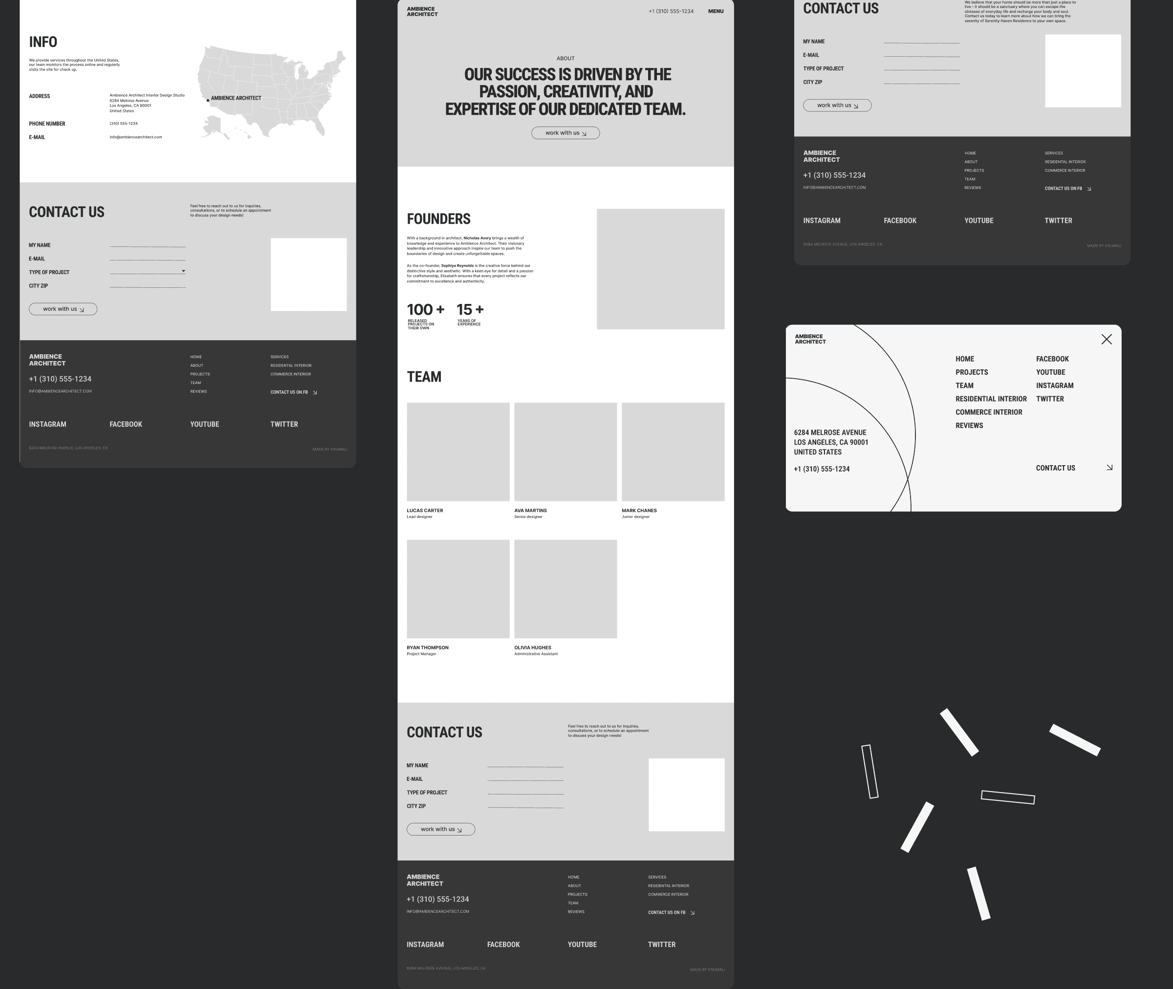 Interior Design Studio // Web Design Concept // UX/UI — Изображение №10 — Анимация, Интерфейсы на Dprofile
