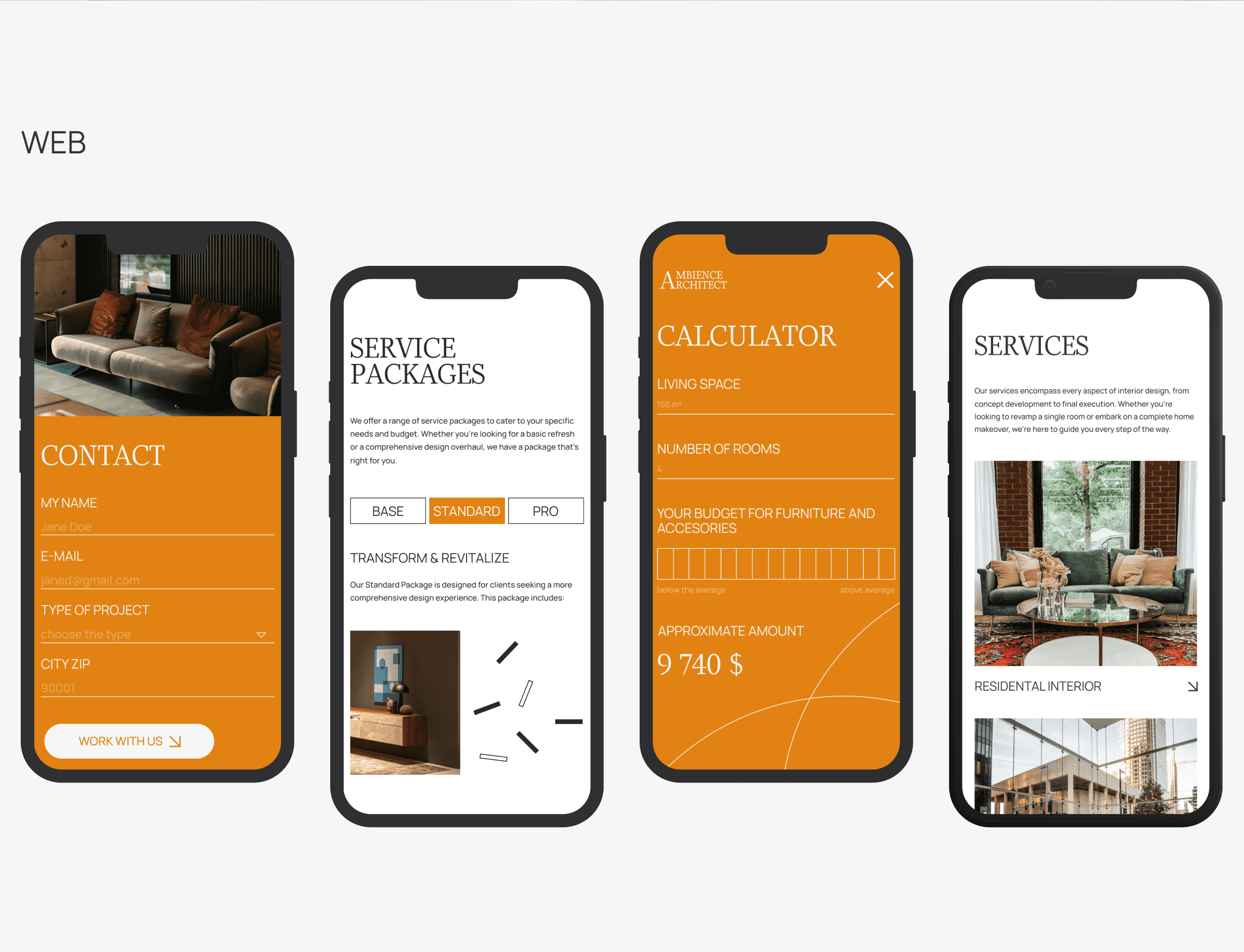 Interior Design Studio // Web Design Concept // UX/UI — Изображение №8 — Анимация, Интерфейсы на Dprofile